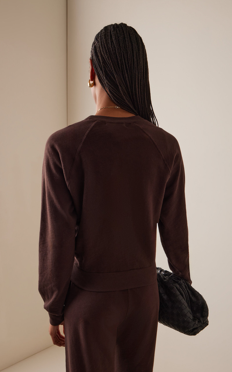 Shrunken Cotton Sweatshirt brown 4