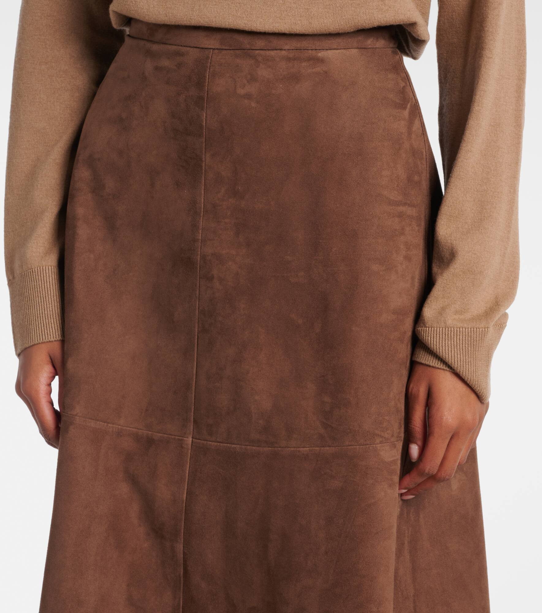 Suede midi skirt - 4