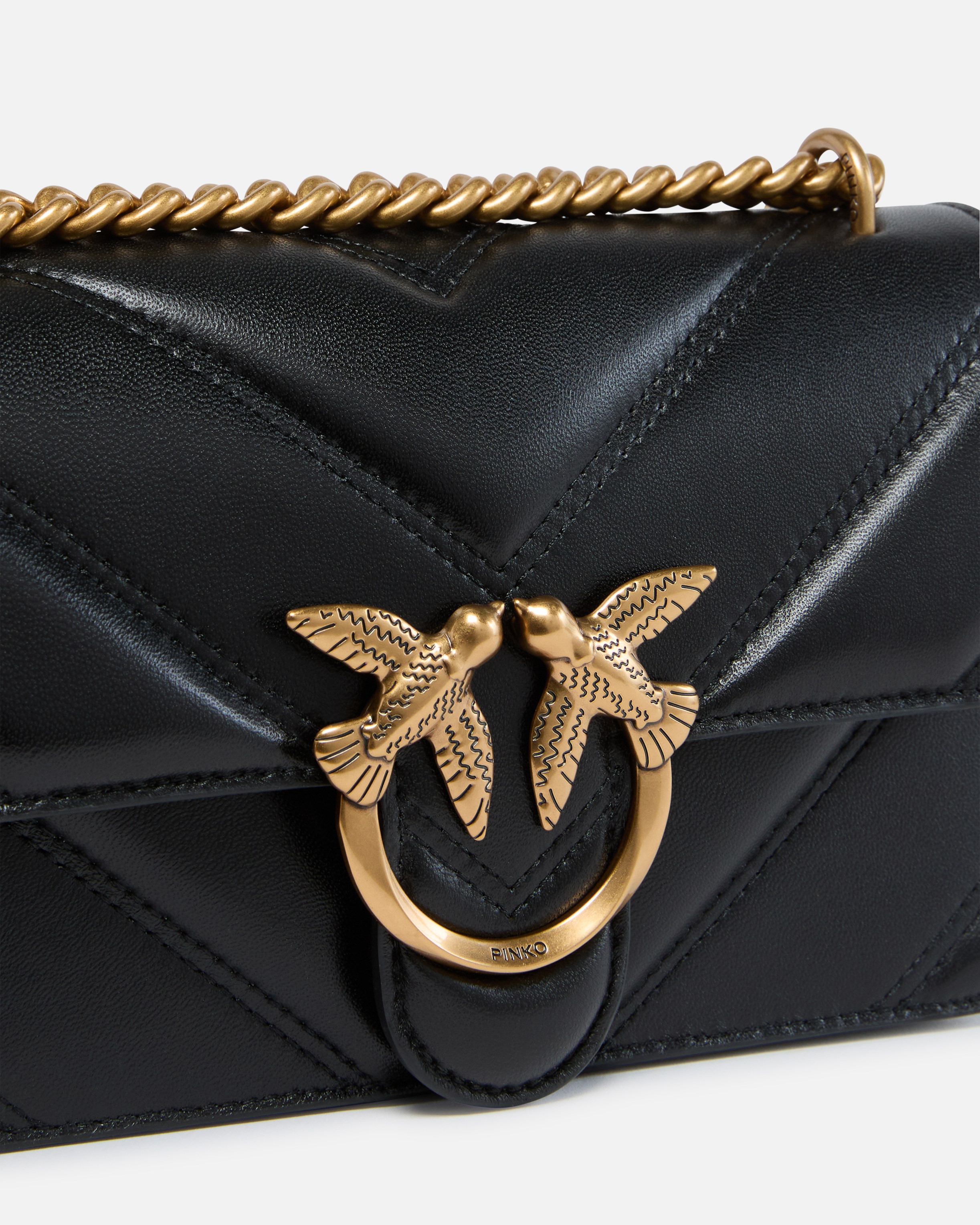 LOVE BAG MINI CHEVRON-QUILTED NAPPA LEATHER CROSSBODY BAG - 3