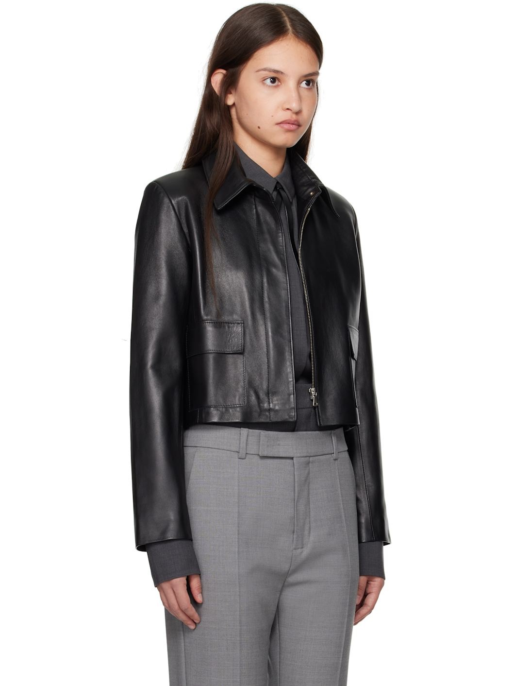 Black Bleeker Leather Jacket - 2