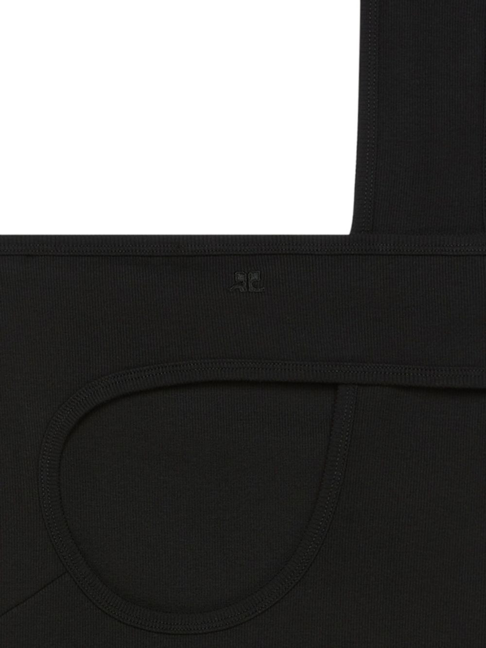 cut-out ribbed top - 2