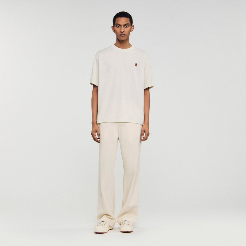 Sandro LEATHER LOGO T-SHIRT outlook