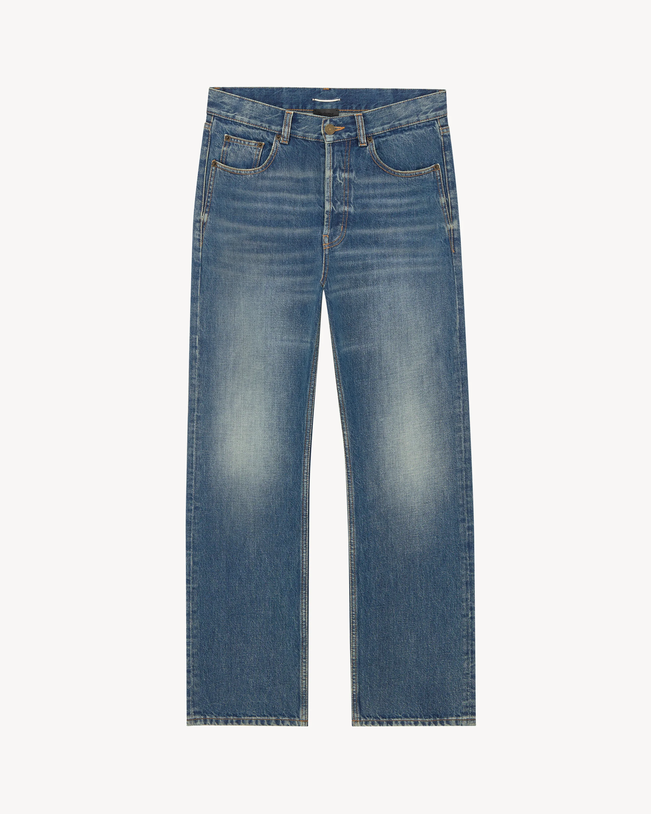 LOOSE STRAIGHT MID-RISE JEANS - 1
