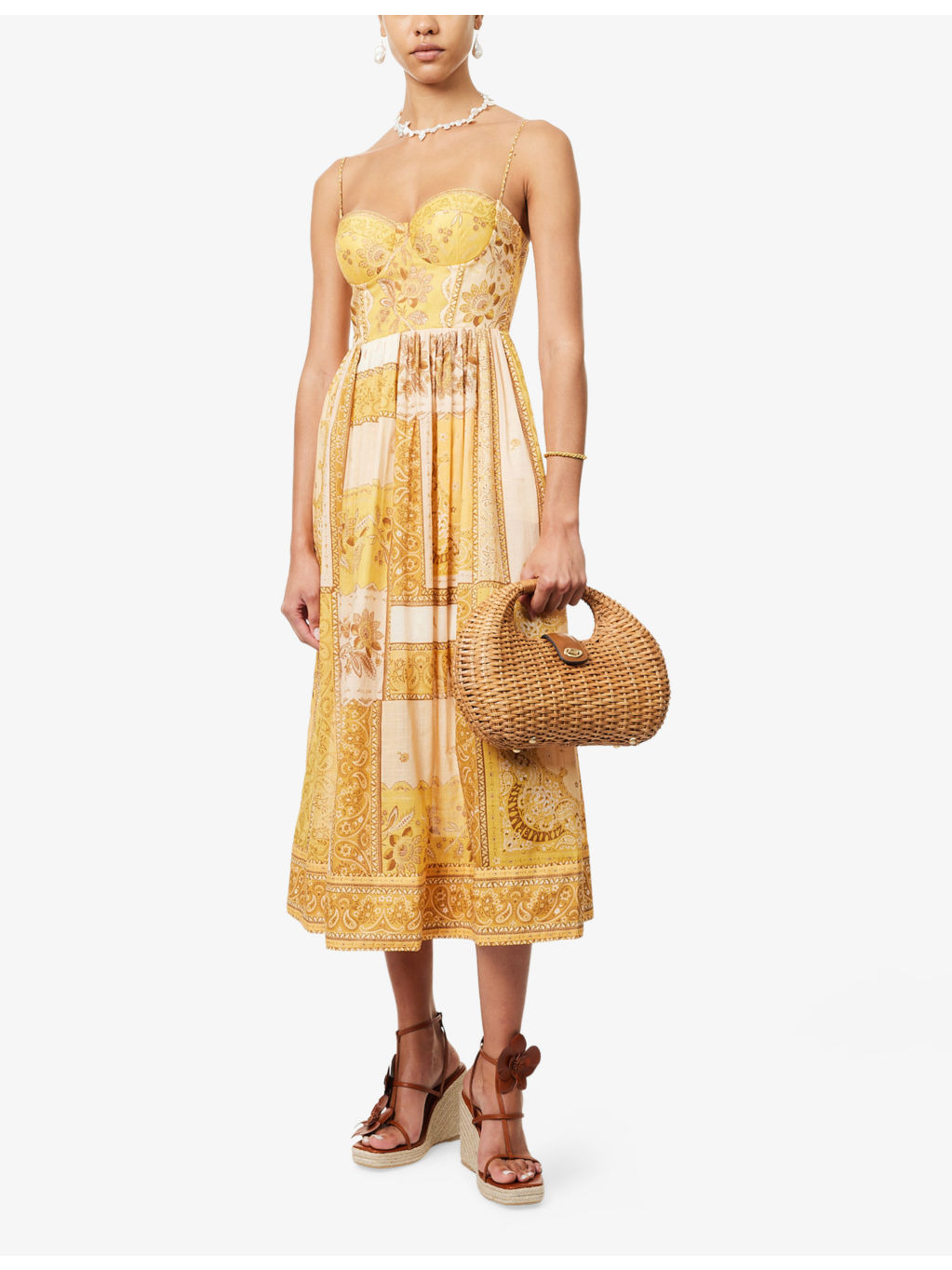 Lucky Corset Cotton Midi Dress - 2