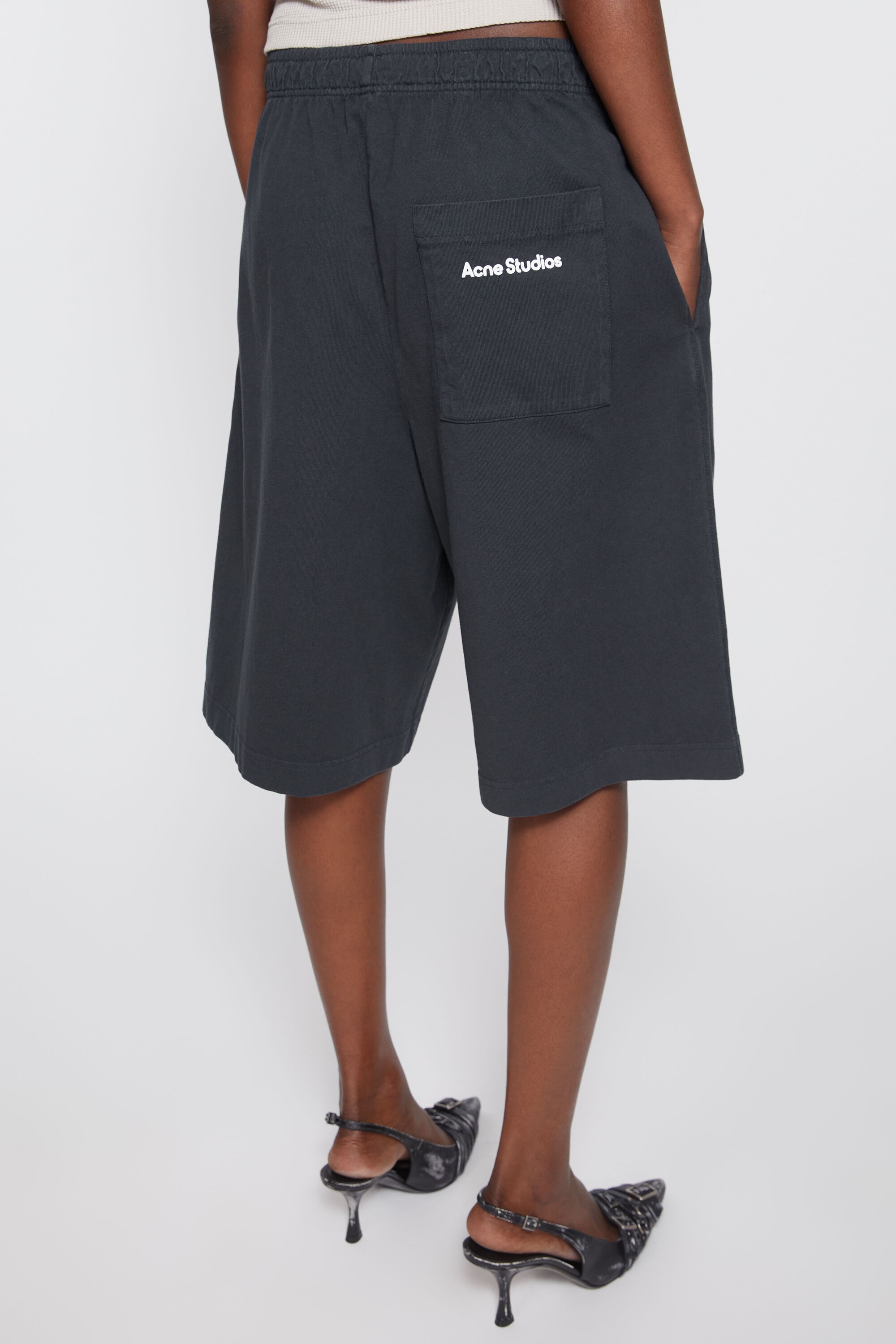 Jersey shorts logo stamp - Black - 5