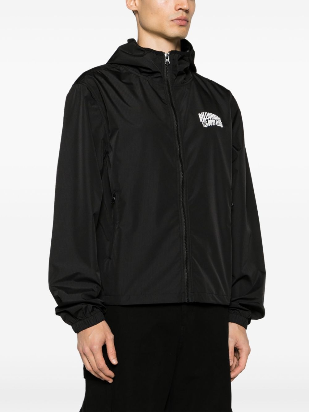 logo-print ripstop-texture jacket - 3