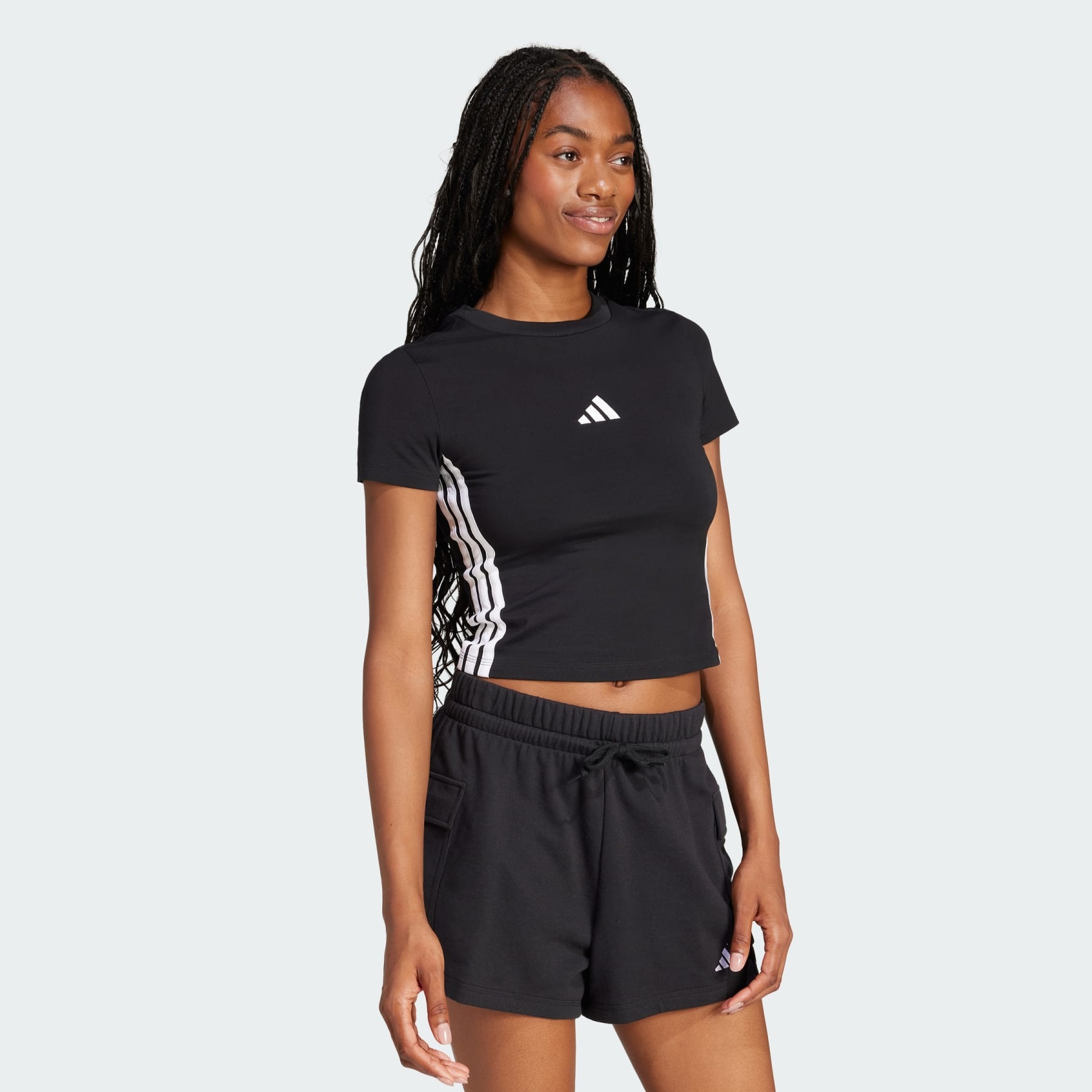 Essentials 3-Stripes Slim Baby Tee - 4