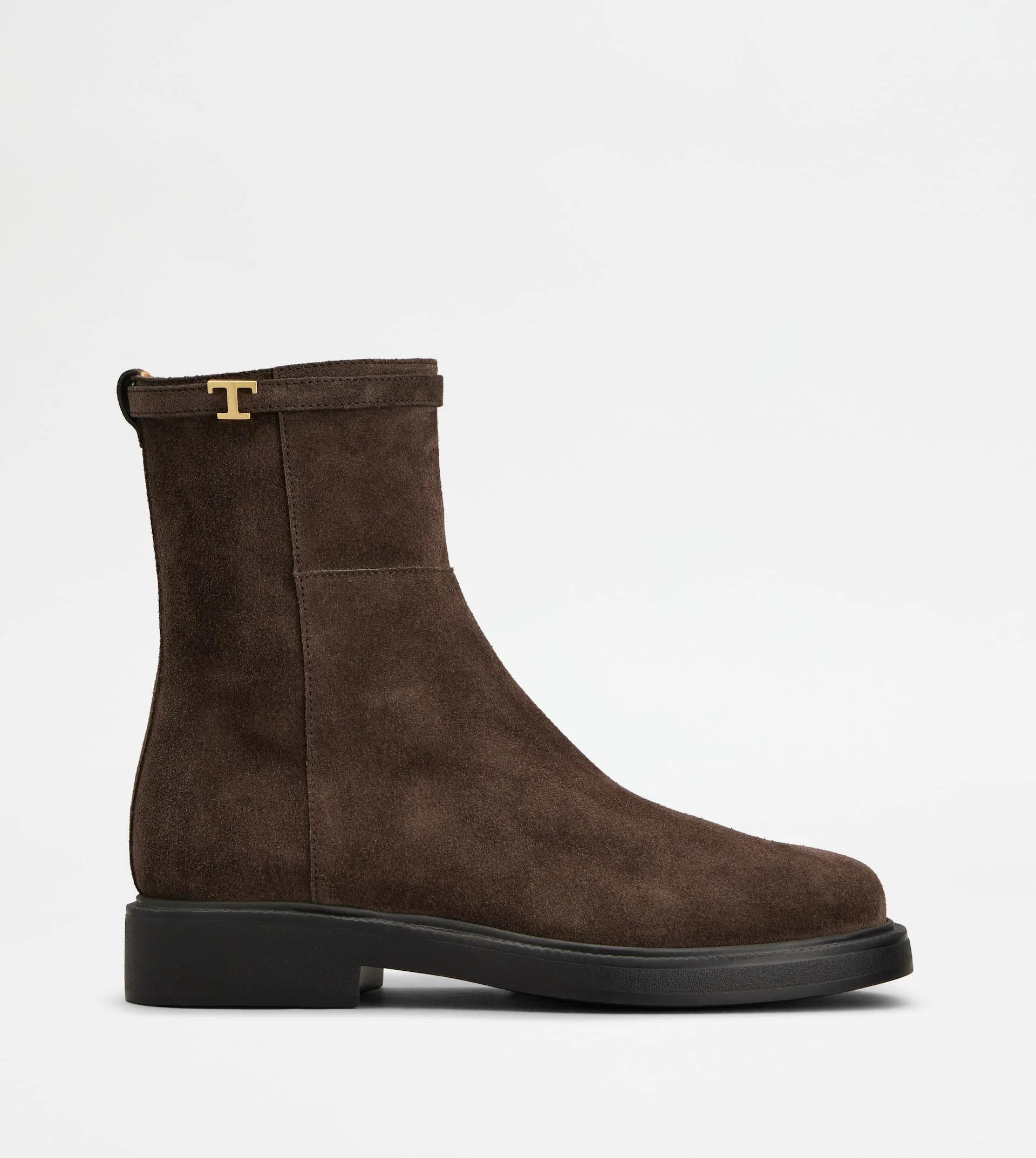 ANKLE BOOTS IN SUEDE - BROWN - 1
