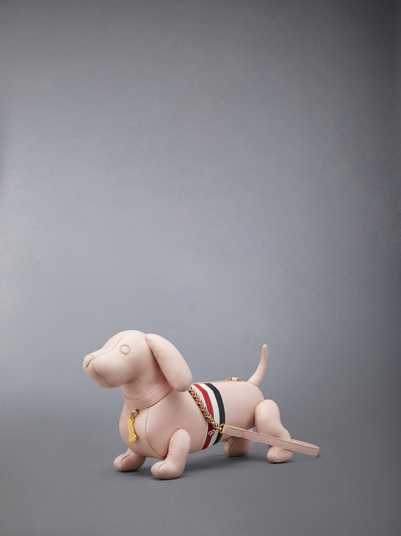 Thom Browne RWB STRIPE MINI HECTOR IN PEBBLE GRAIN LEATHER outlook