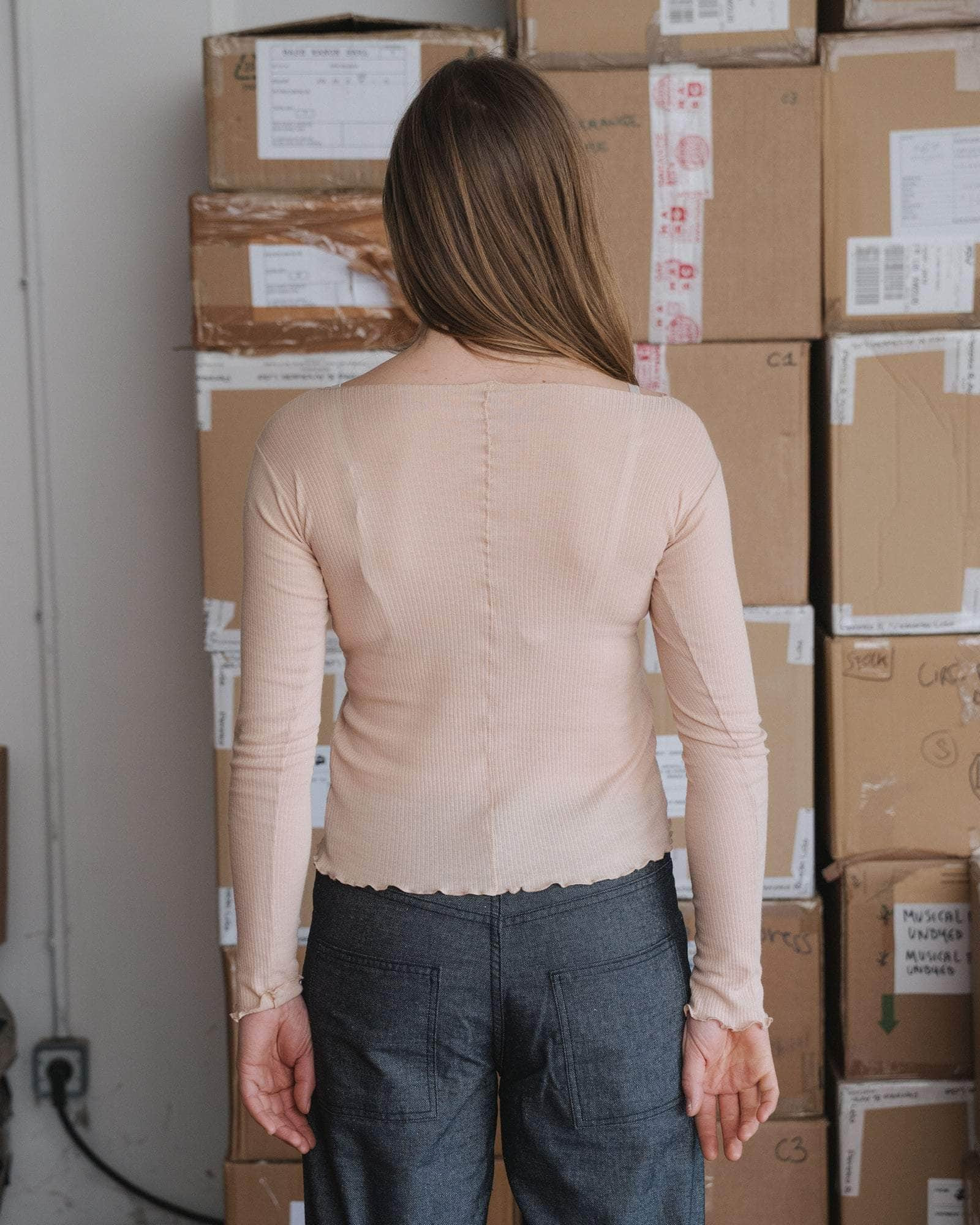 Pama Long Sleeve Tee - Fine Organic Cotton Rib - 2