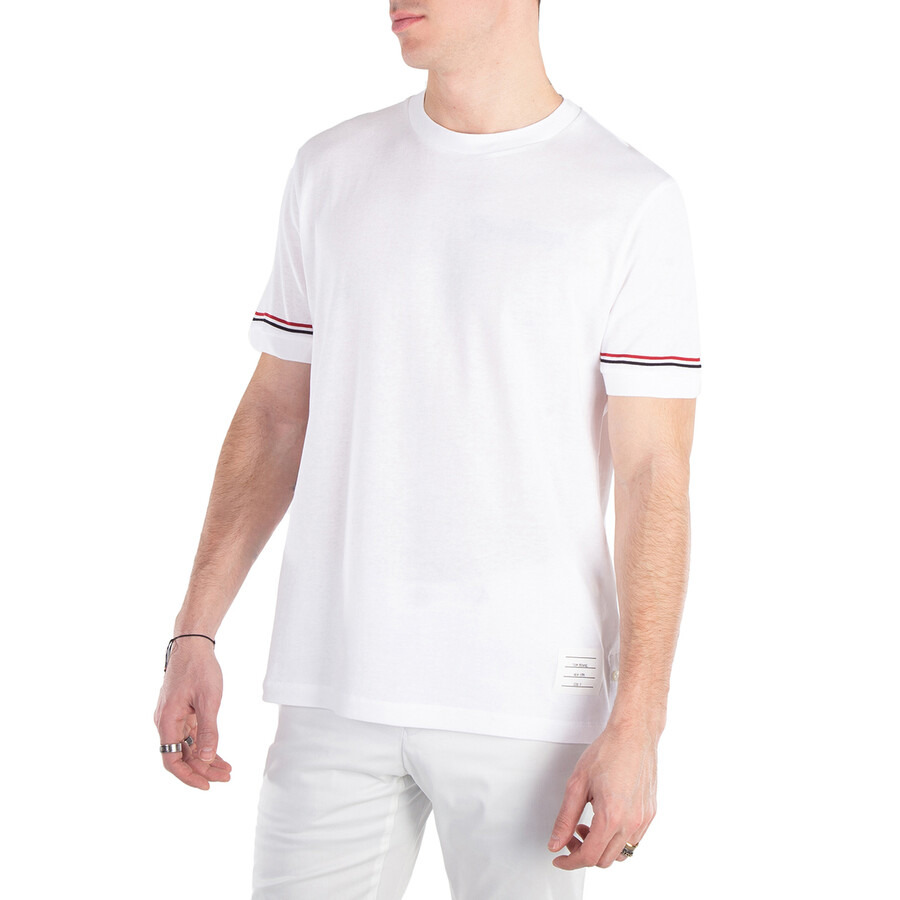 Thom Browne Lightweight Striped Cuff Cotton T-Shirt - 2