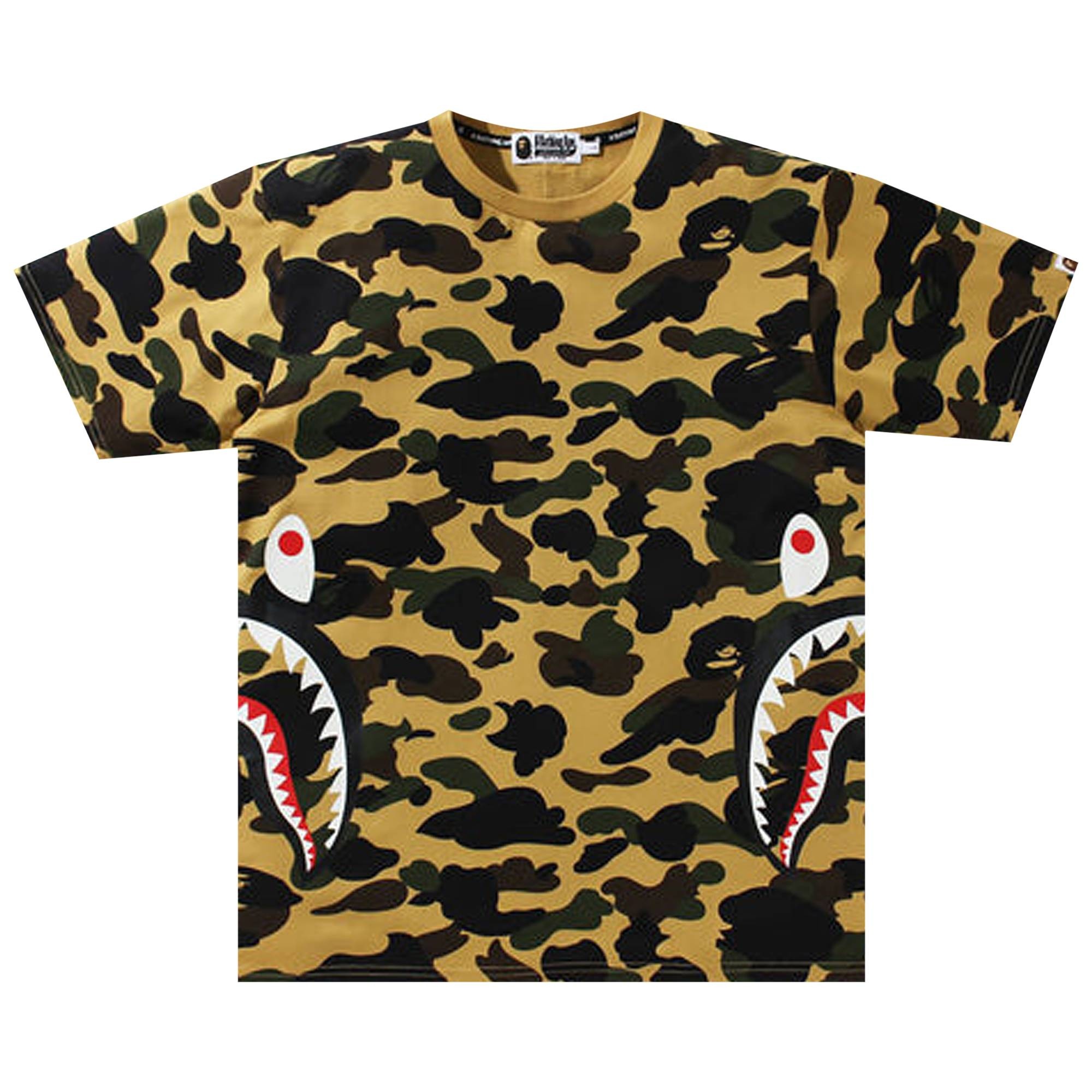 BAPE 1st Camo Side Shark Tee 'Yellow' - 1