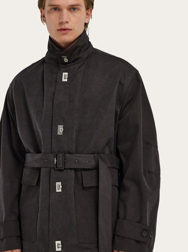 Cropped parka with hood 6