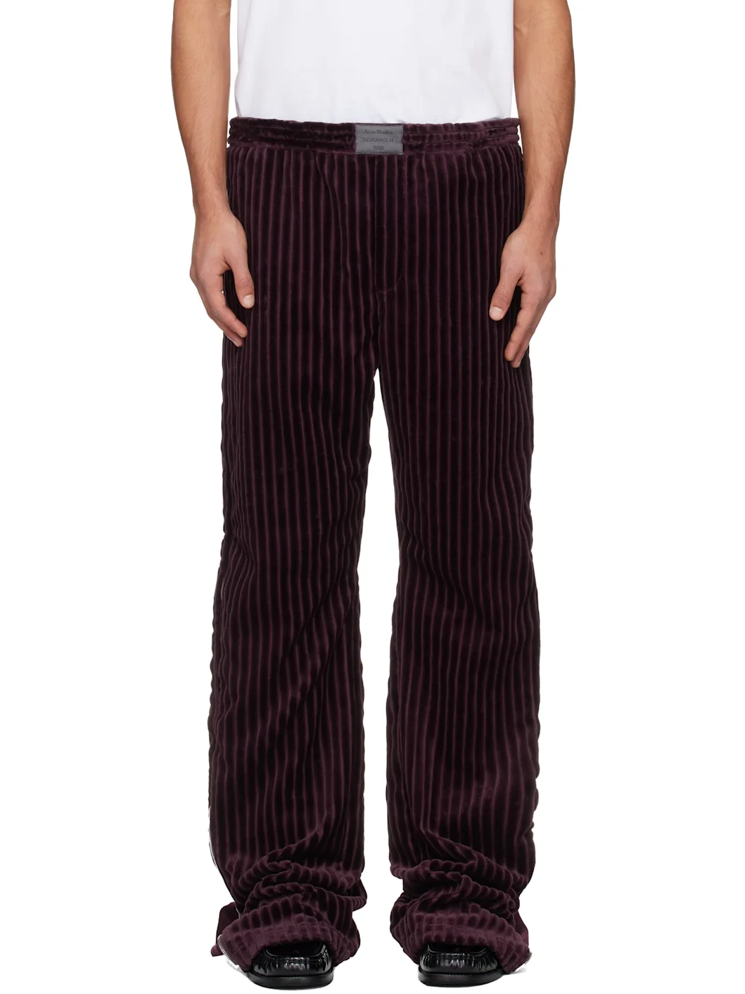 Burgundy Corduroy Trousers - 1