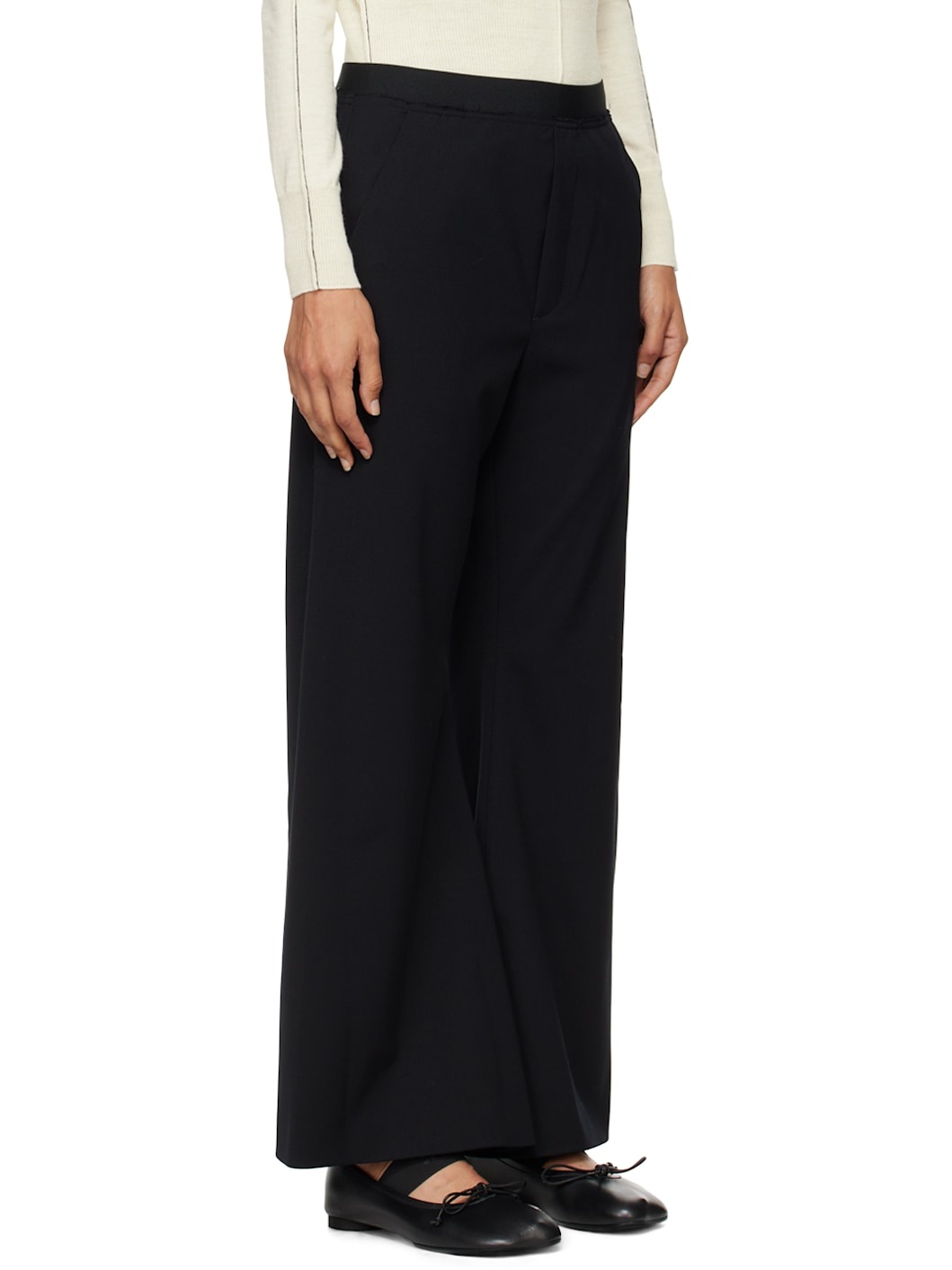 Black Logo-Embroidered Trousers - 2