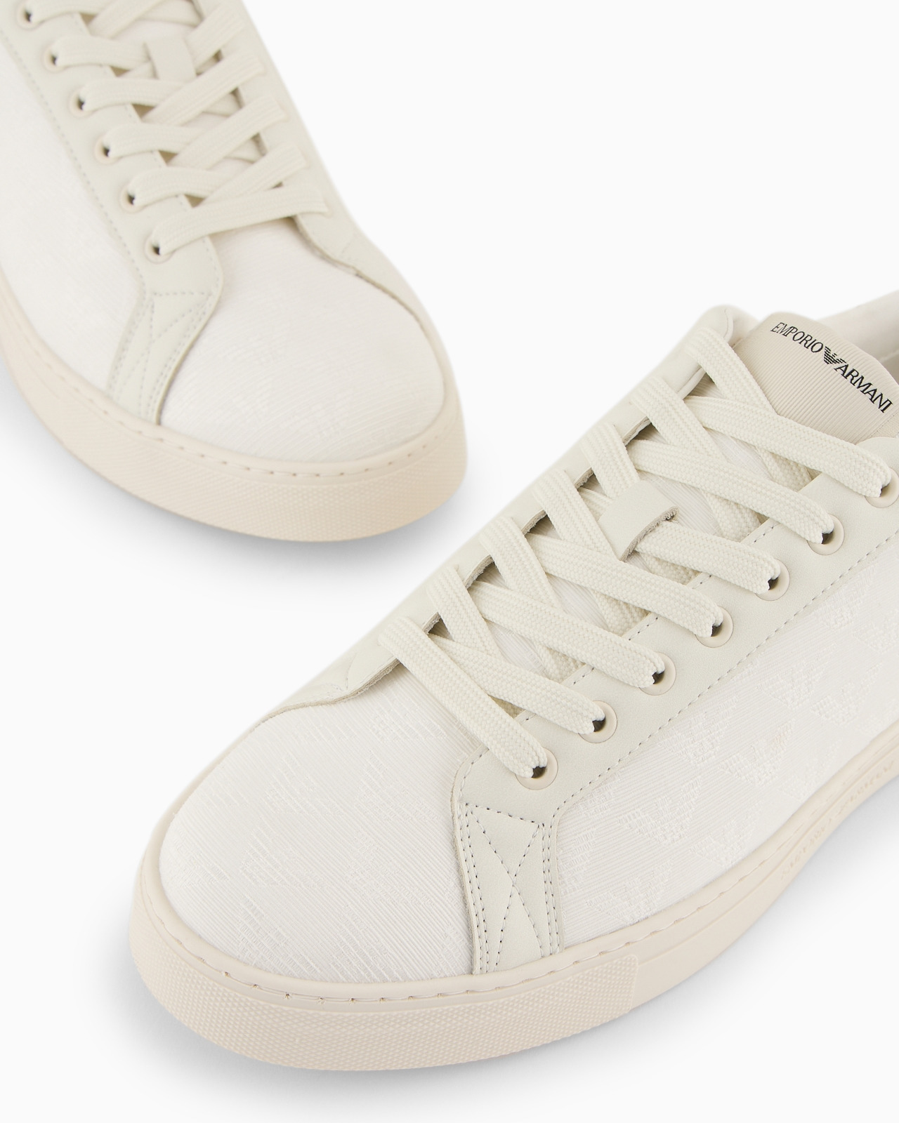 Nylon sneakers with jacquard all-over eagle - 5