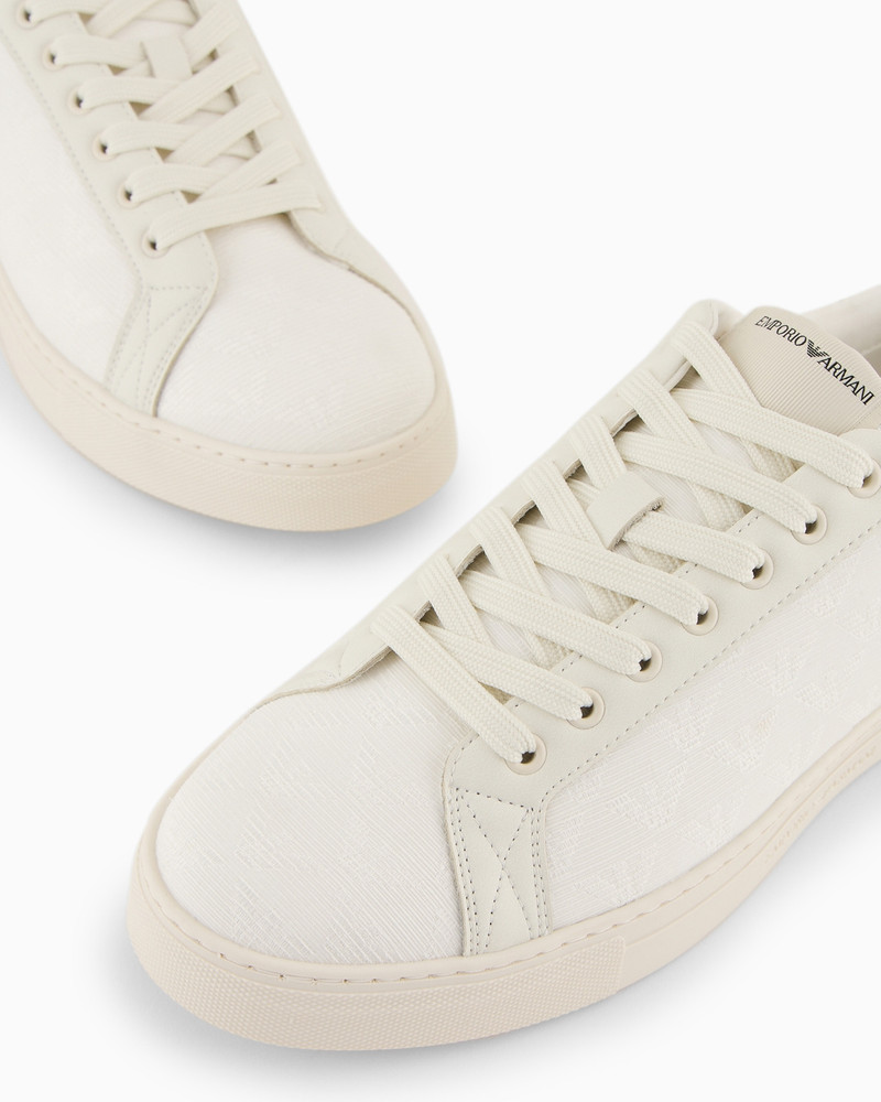 Nylon sneakers with jacquard all-over eagle 5