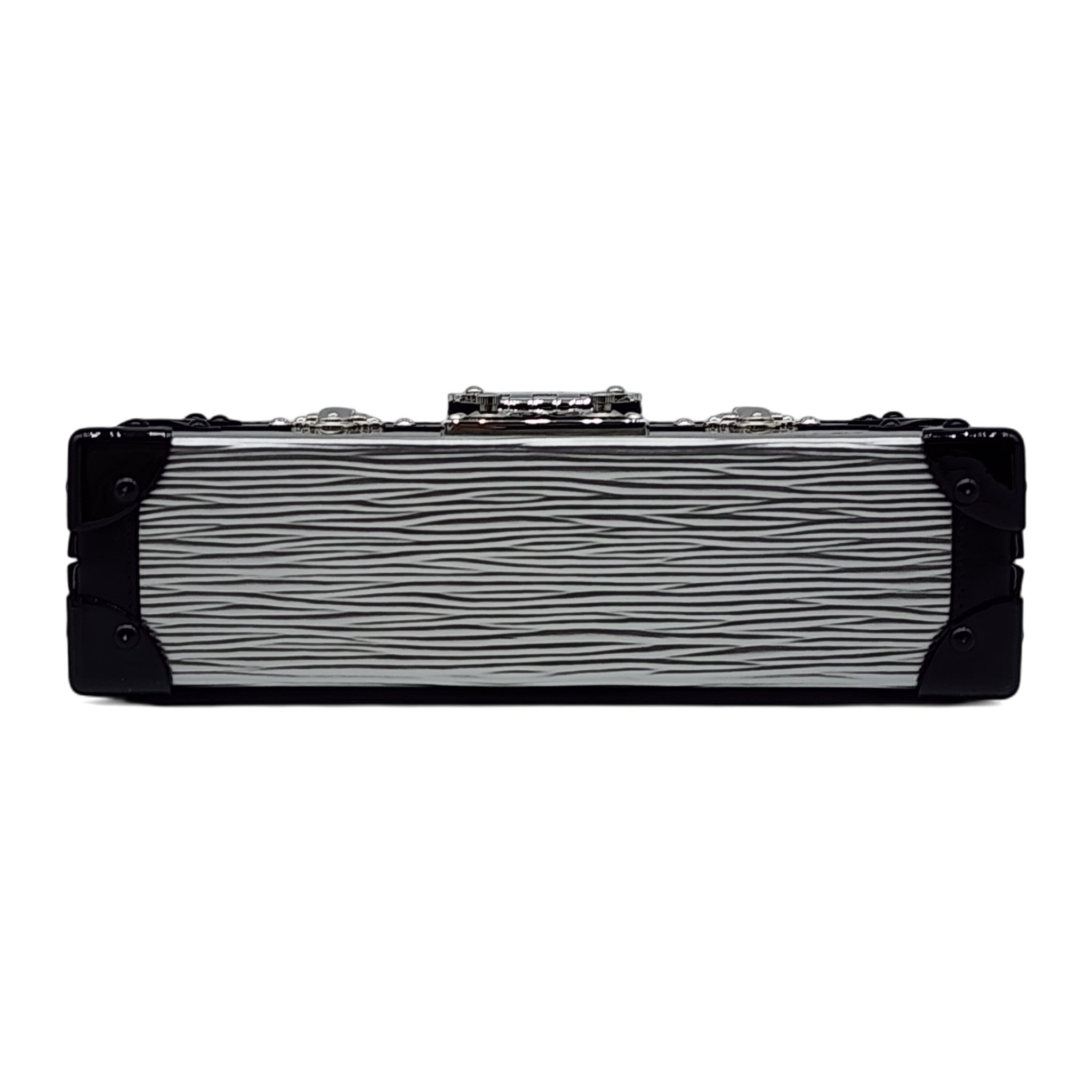 Louis Vuitton Epi Petite Malle Trunk Clutch Shoulder Bag M55309 in Silver - 4