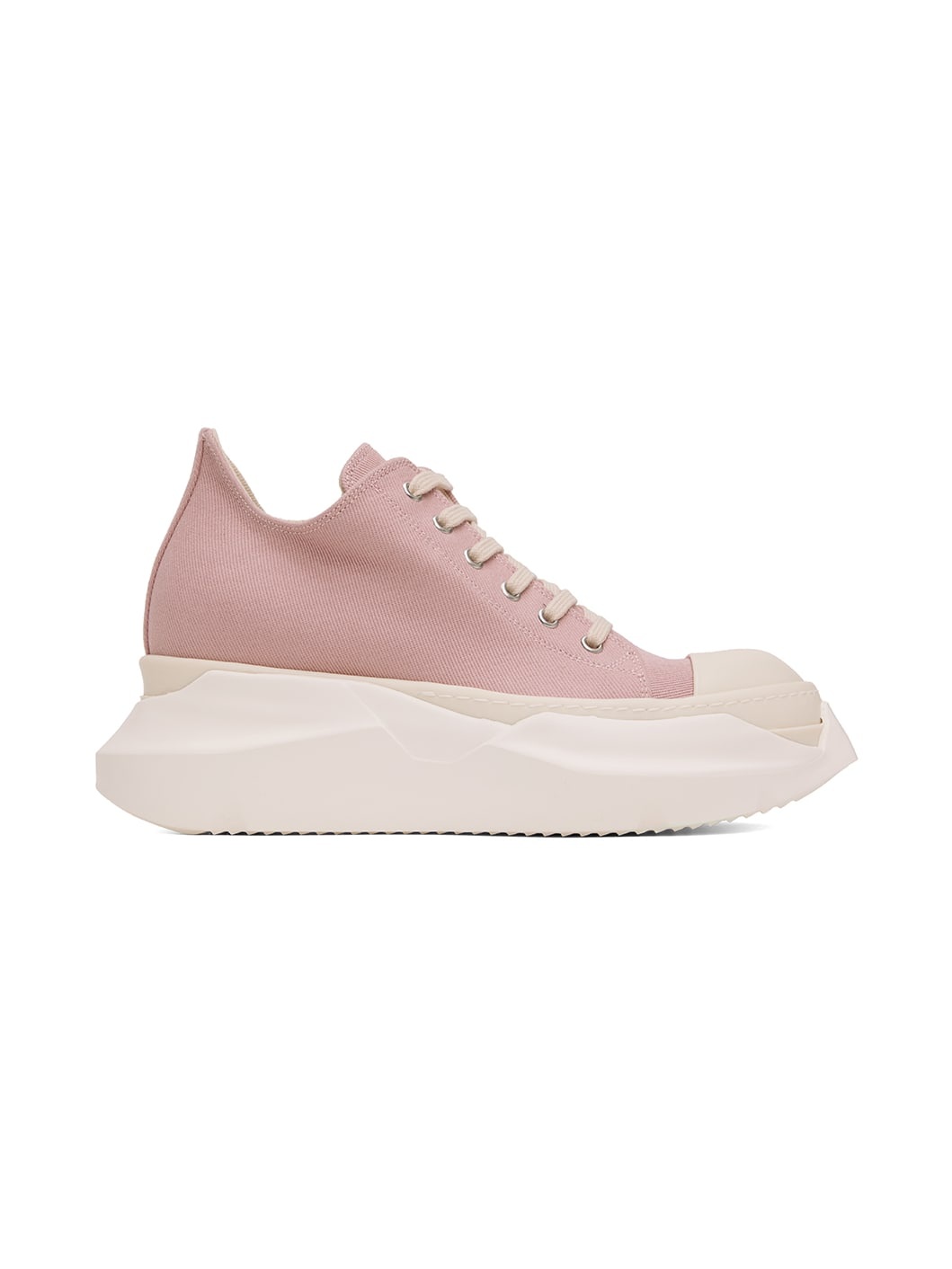 Pink Abstract Denim Sneakers - 1