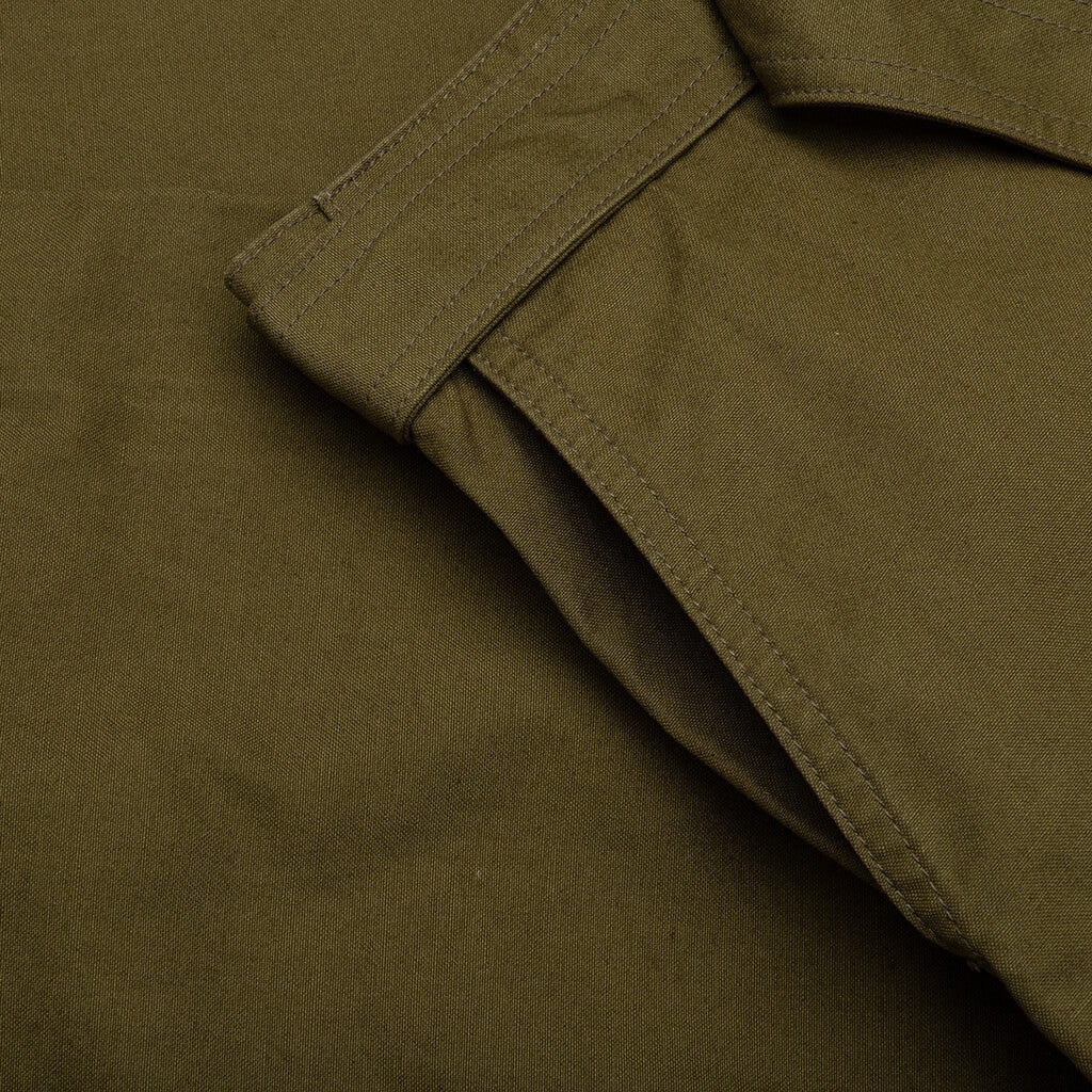 OXFORD BELTED PANTS - OLIVE - 4