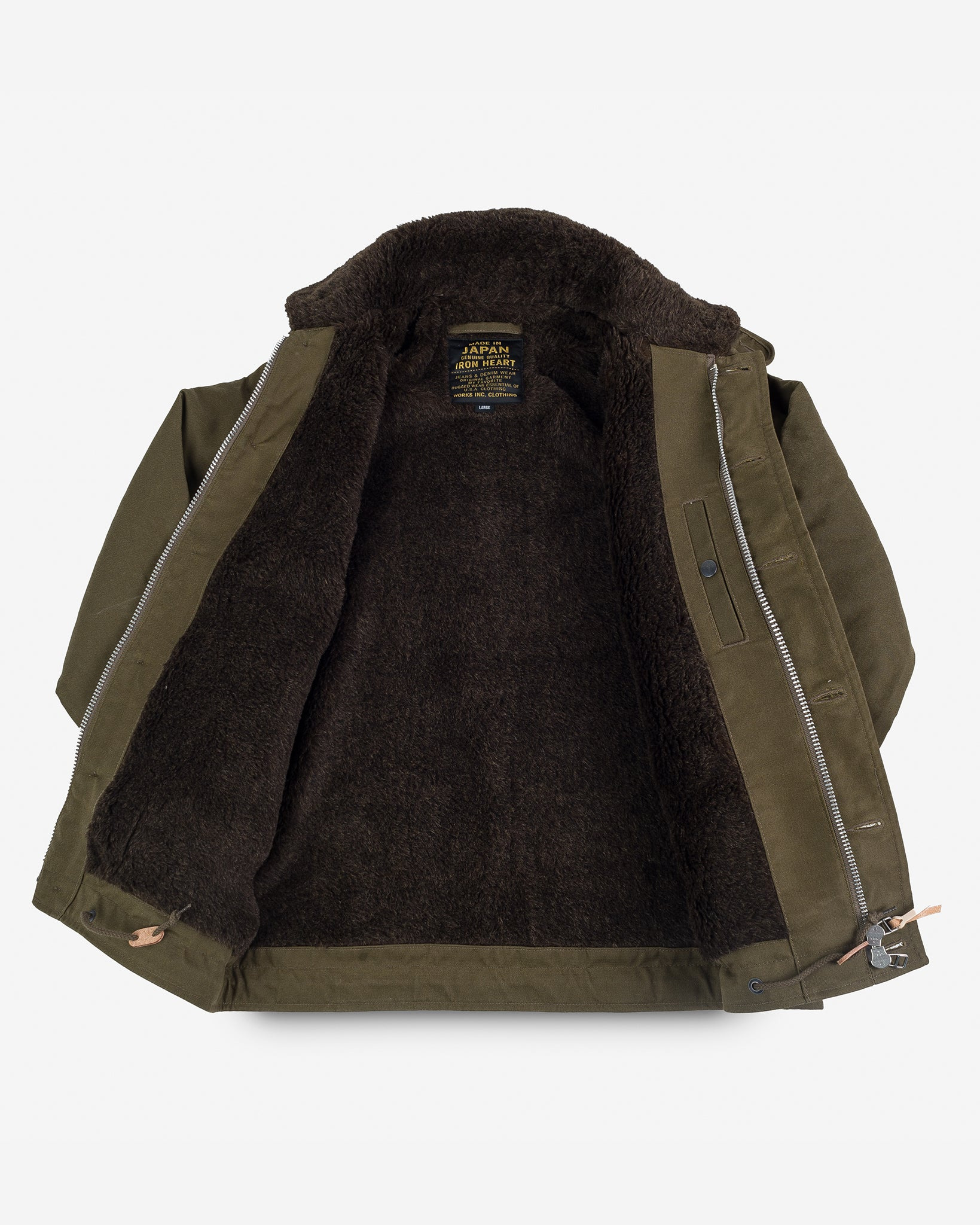 IHM-37-ODG Oiled Whipcord N1 Deck Jacket - Olive - 4