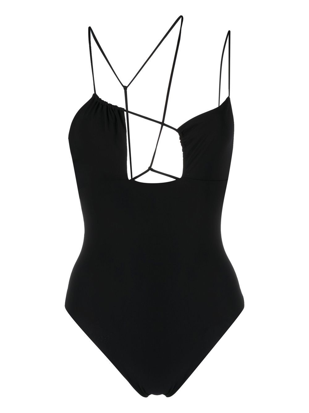 strap-detail swimsuit - 1