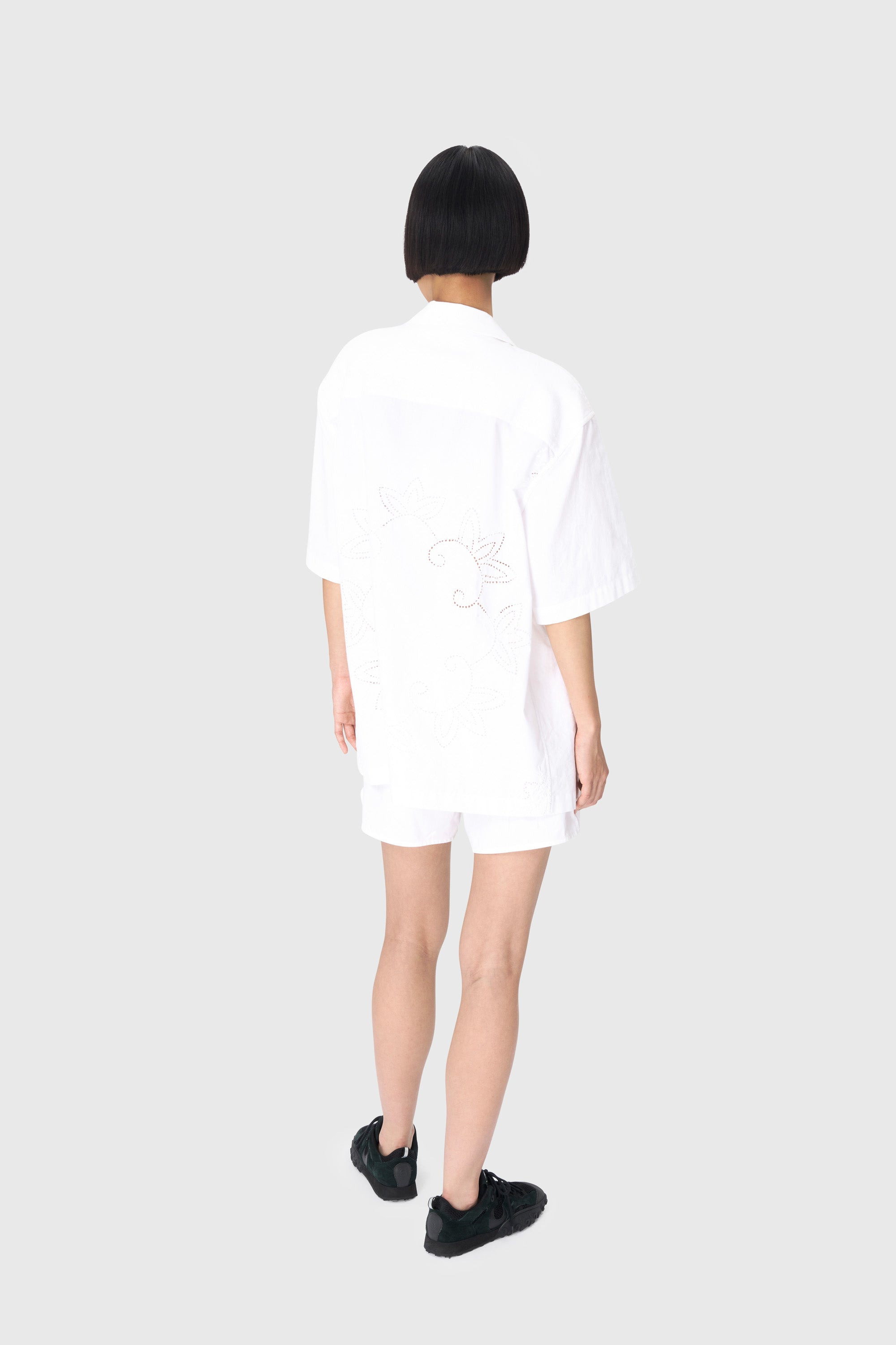 Regenerated Household Linen Bowling Shirt - 4