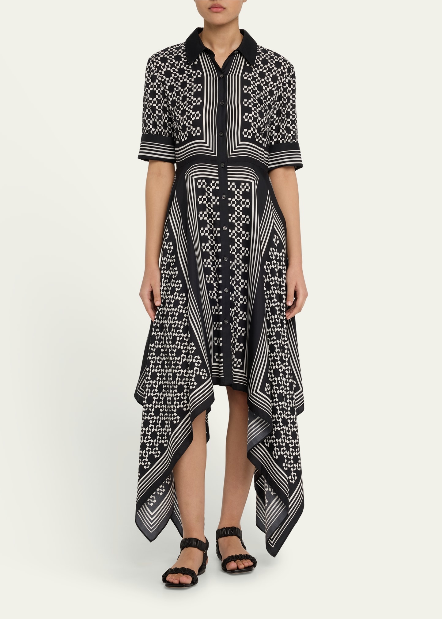 Abrielle Handkerchief Midi Dress - 2