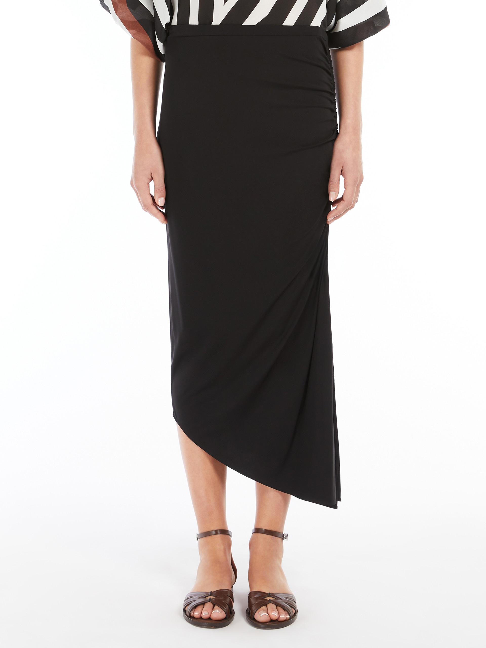 QUINOA Asymmetrical crepe jersey skirt - 3