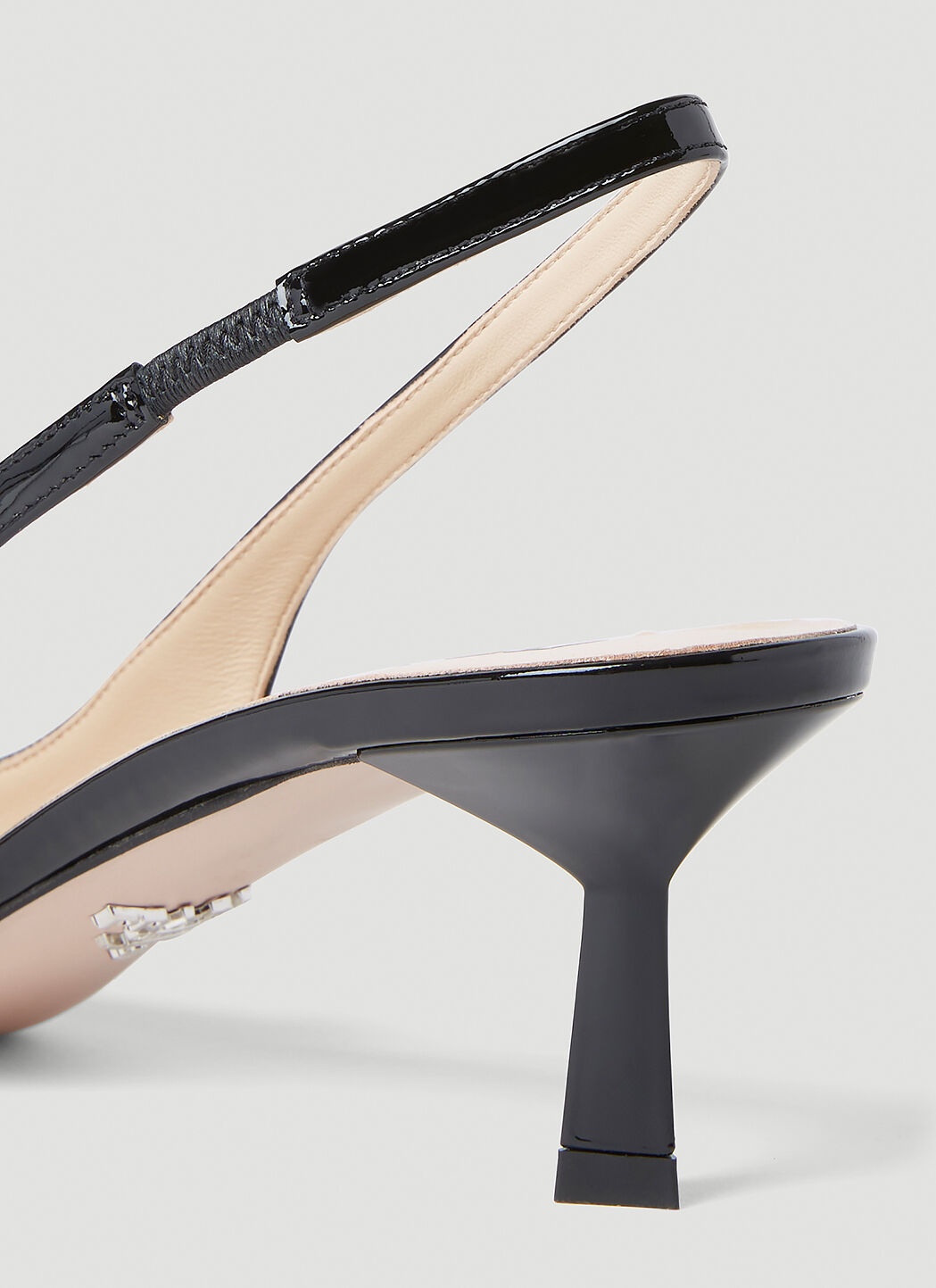 Patent Slingback Kitten Heels - 5