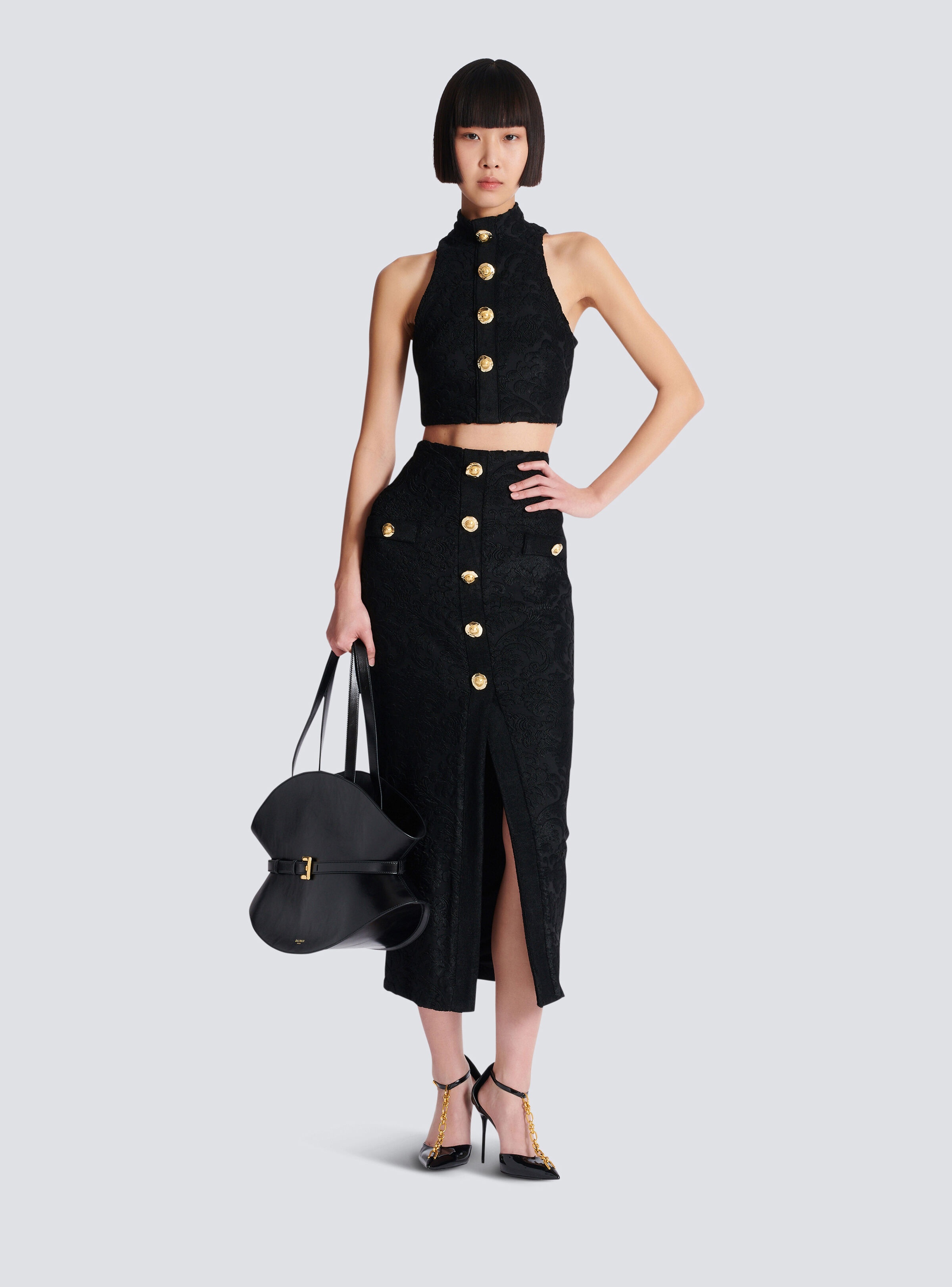 Baroque pattern midi skirt - 2