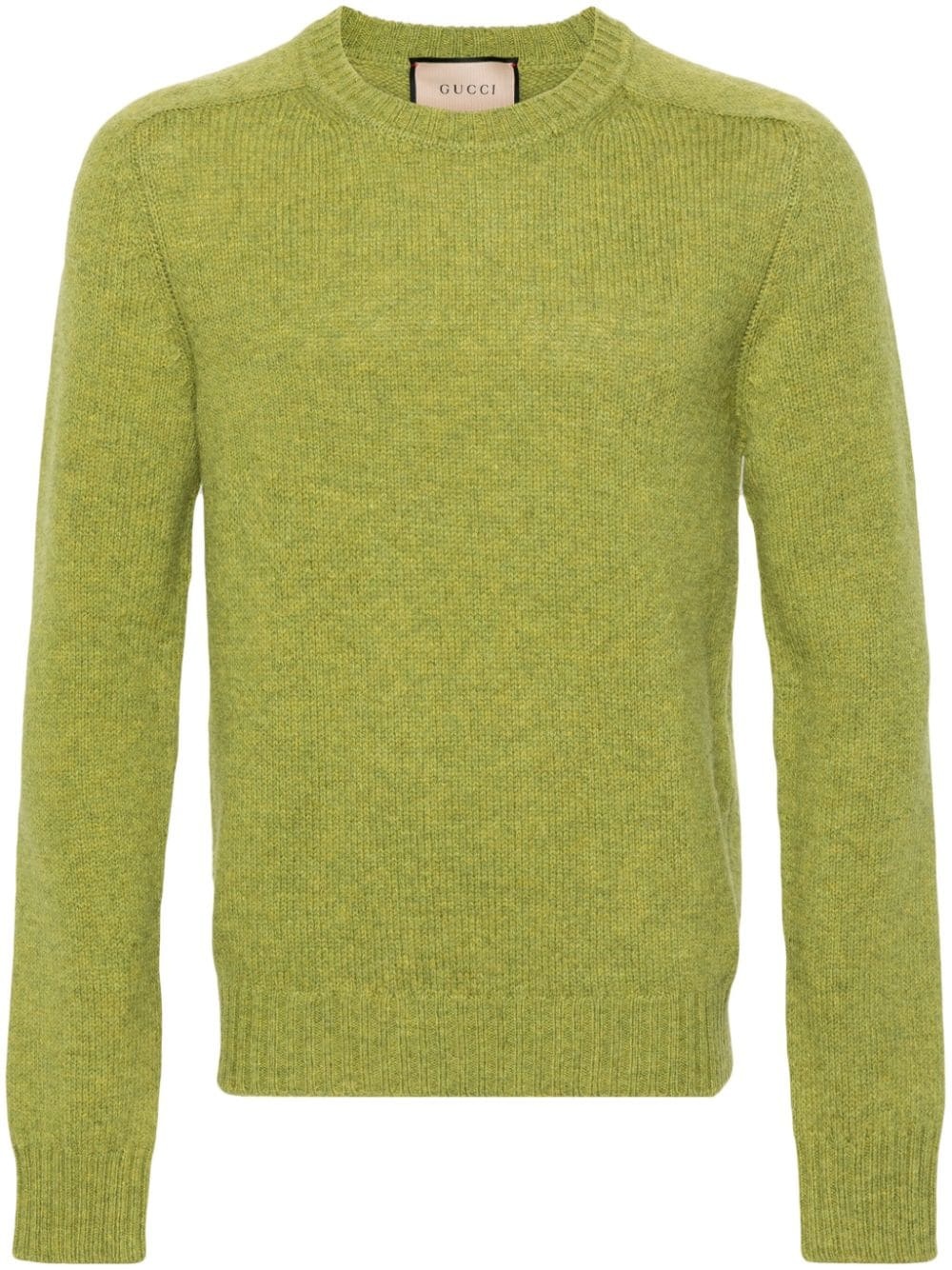 logo-embroidered wool jumper - 1