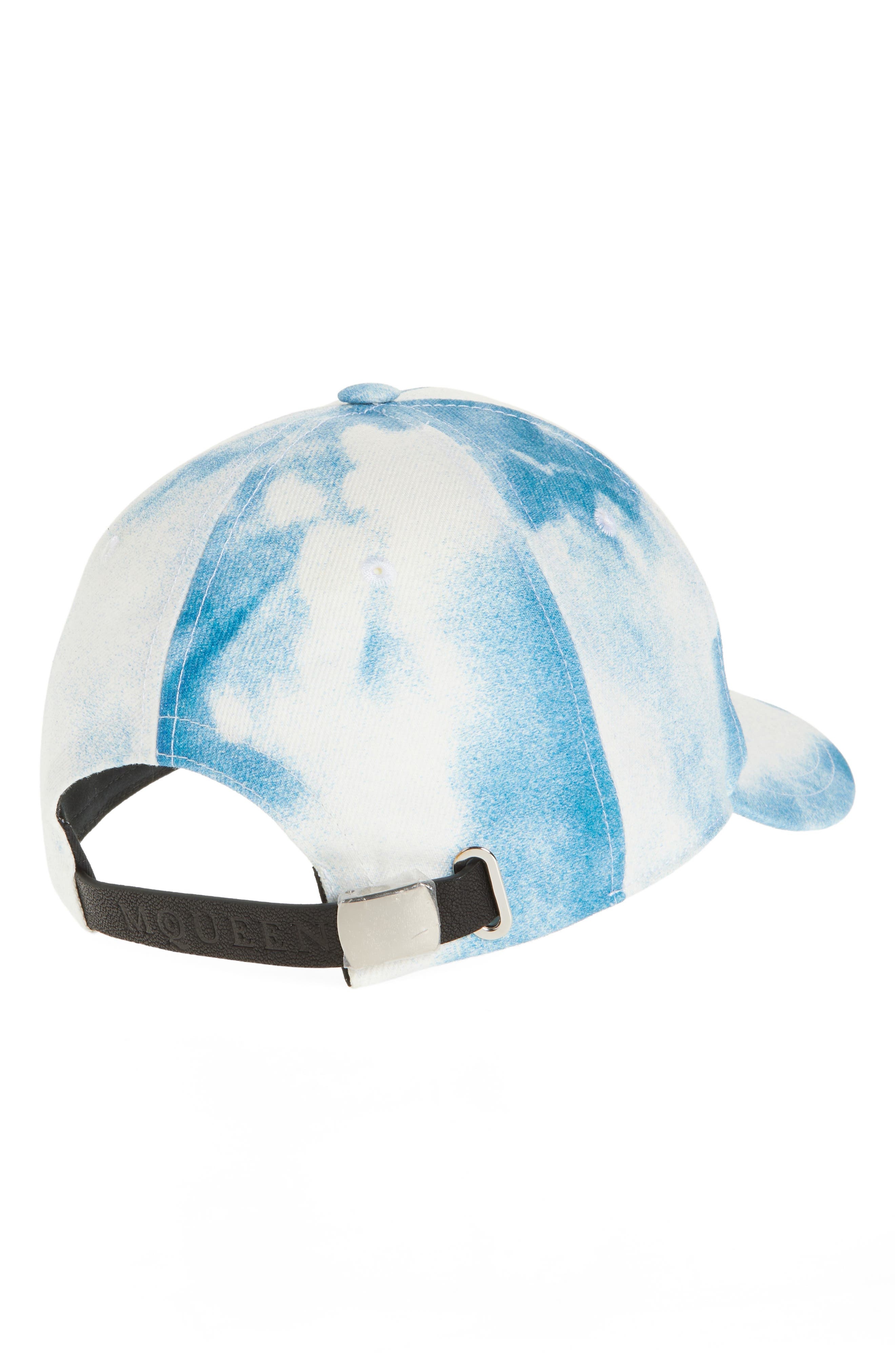 McQueen Marbled Denim Baseball Cap in Ivory/Blue at Nordstrom - 2