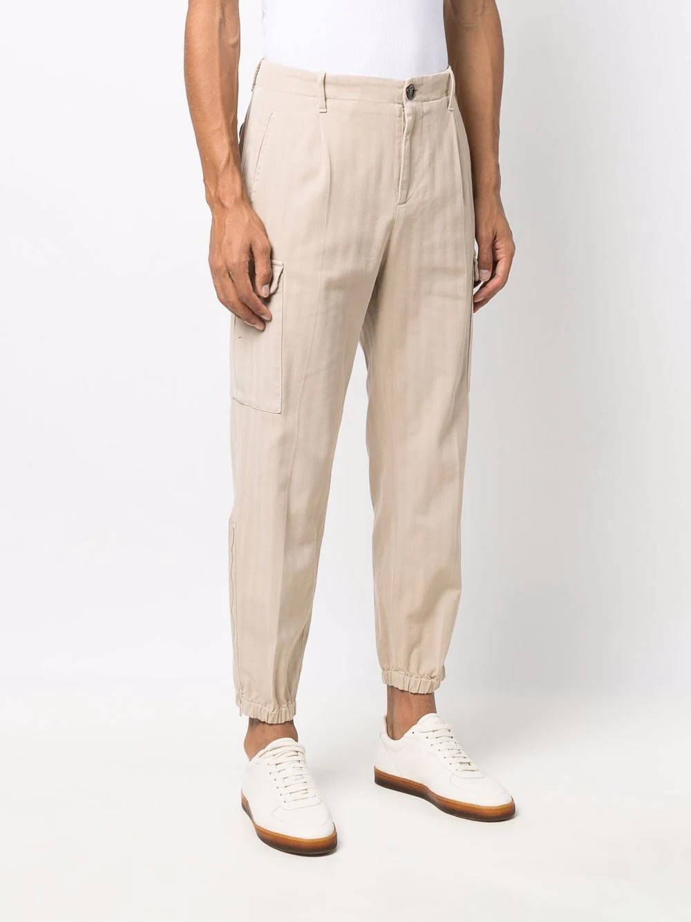 tapered cotton trousers - 3