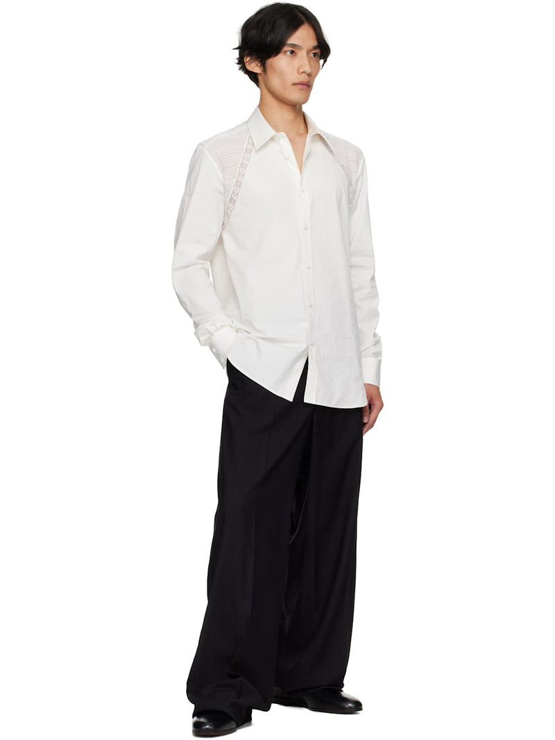 Alexander McQueen White Lace Harness Shirt outlook
