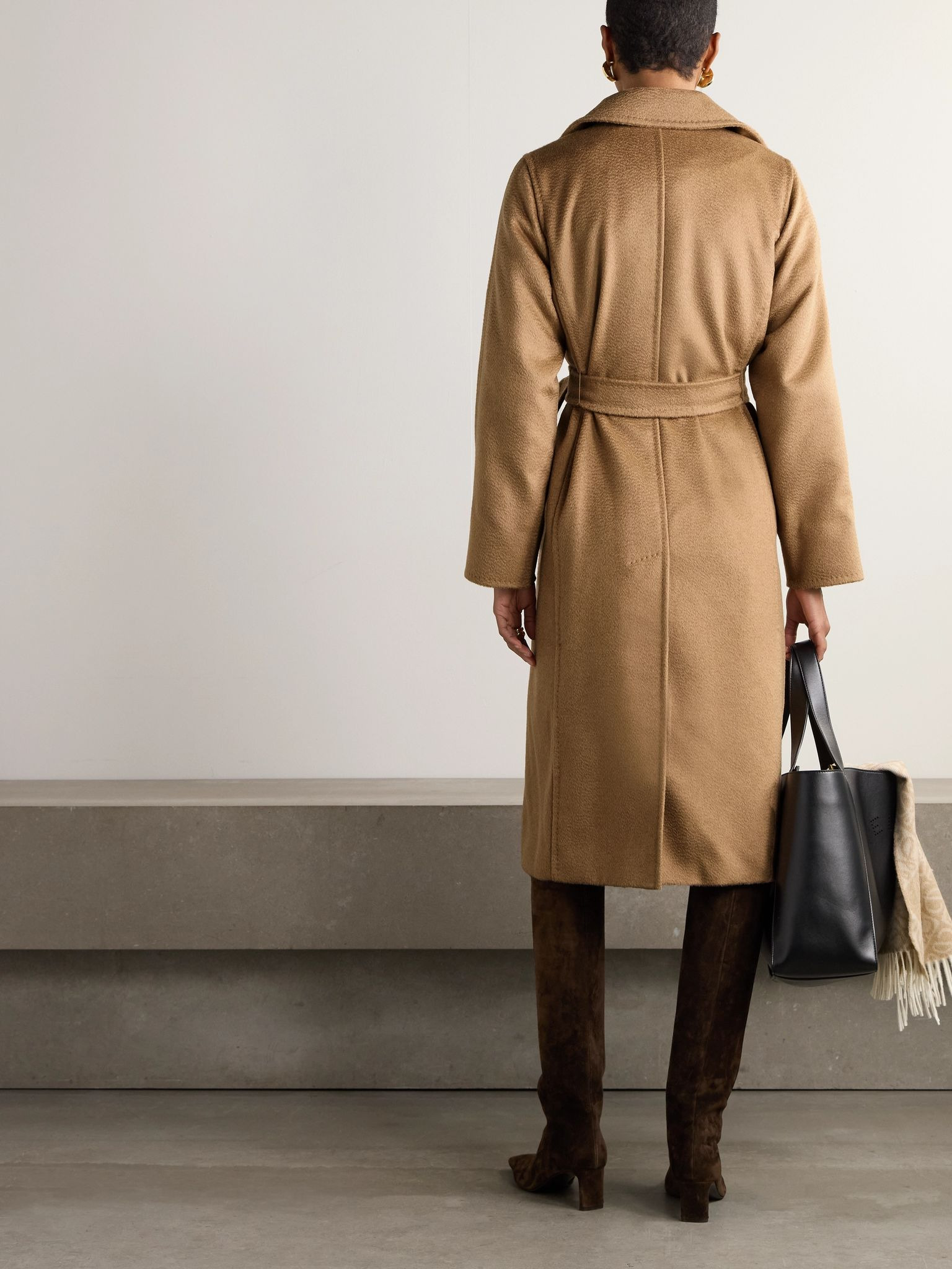 Manuela Icon belted camel hair coat Camel - 4