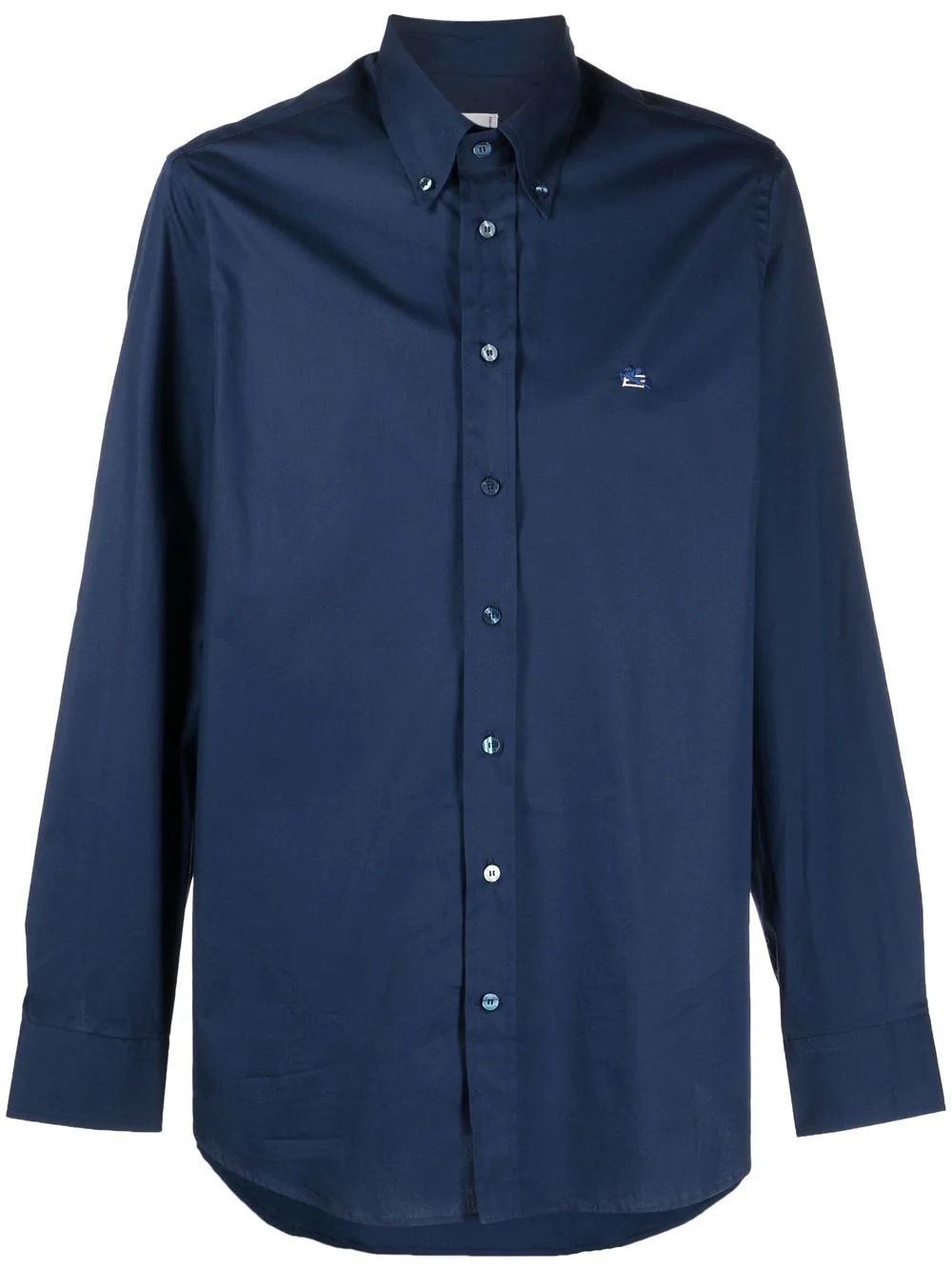 embroidered-logo button-down shirt - 1