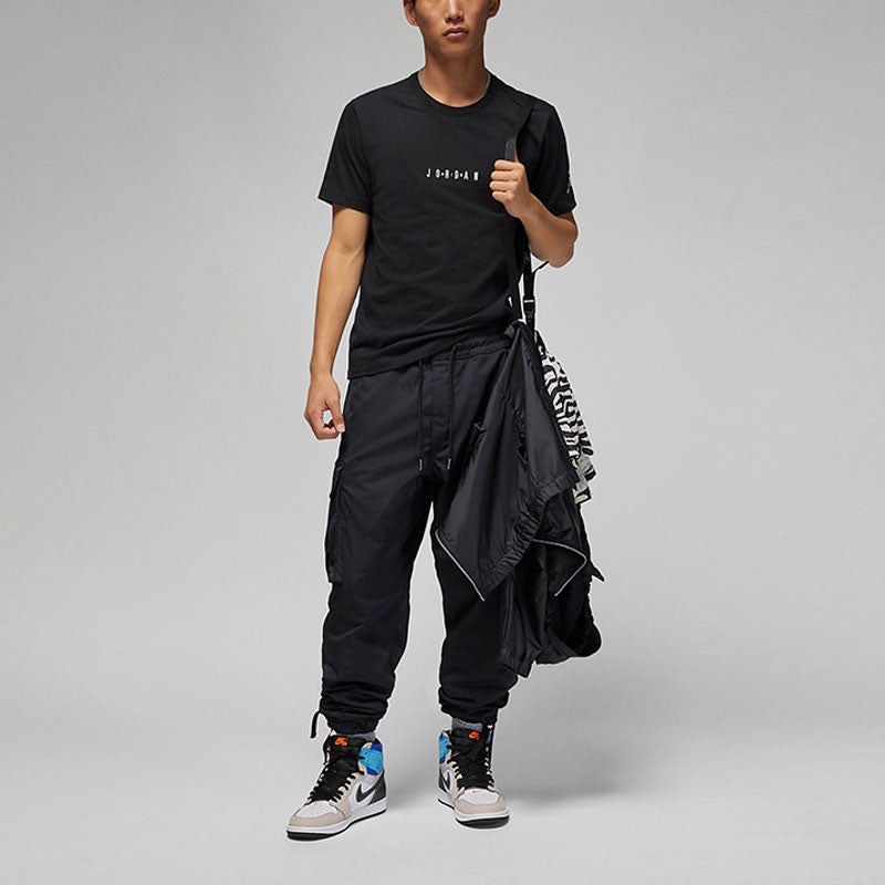 Air Jordan Embossed Air Crew T-Shirt 'Black' DM3183-010 - 4
