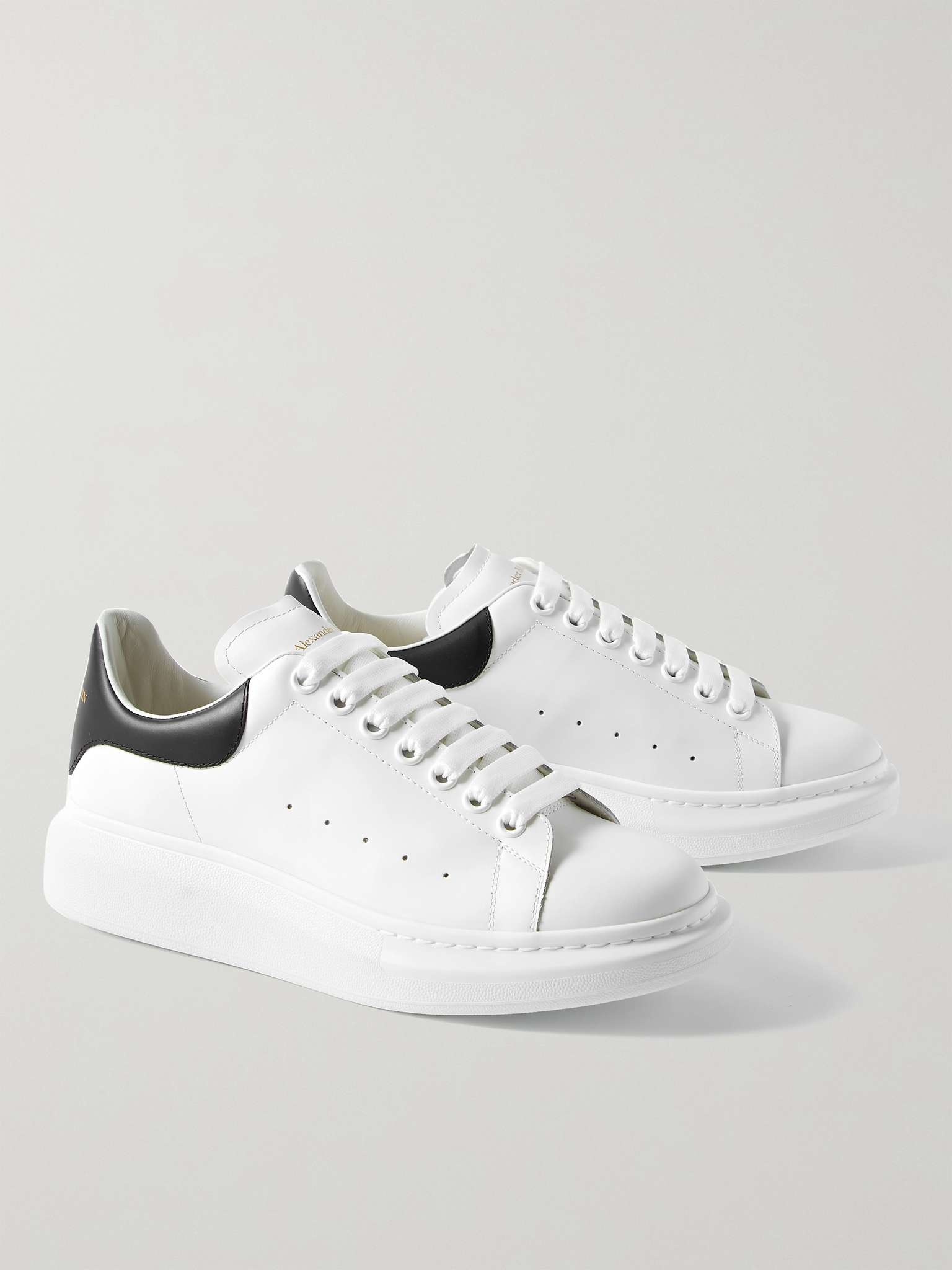 Exaggerated-Sole Leather Sneakers - 4
