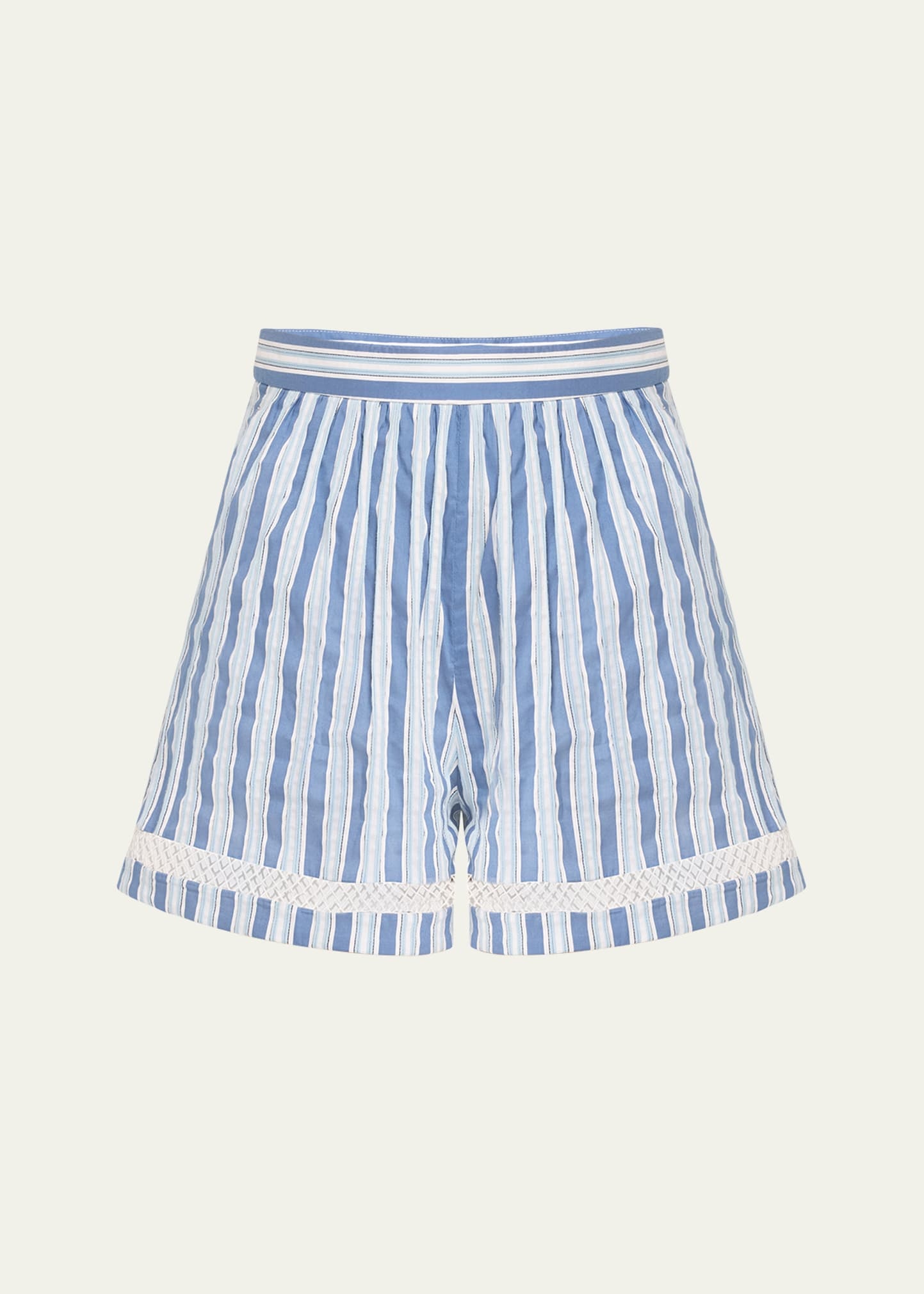 Stripe Poplin Shorts - 1