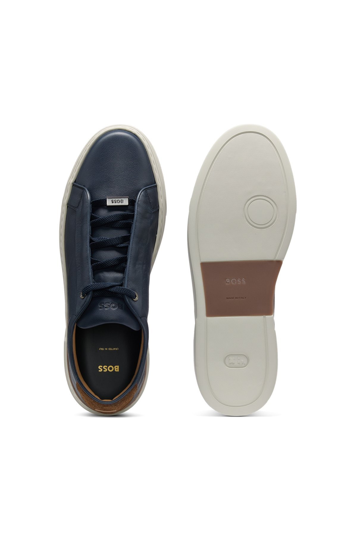 GARY LEATHER TRAINERS WITH SUEDE BACKTAB - 4