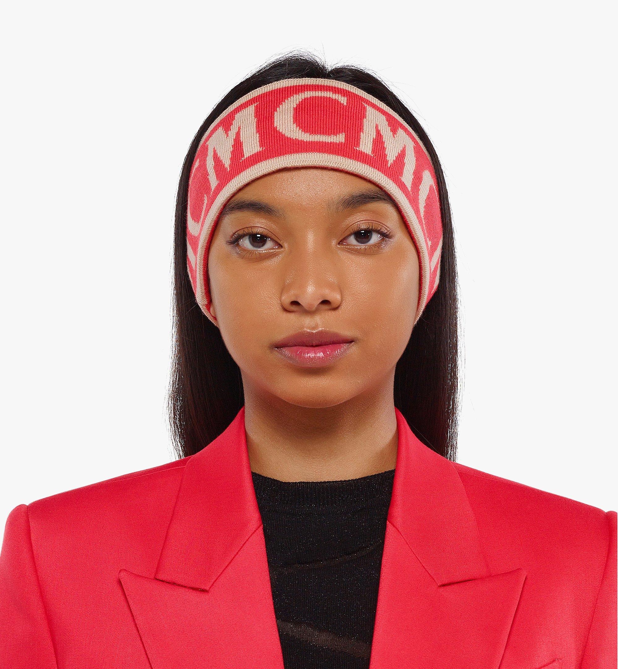 MCM Monogram Jacquard Wool Headband - 2