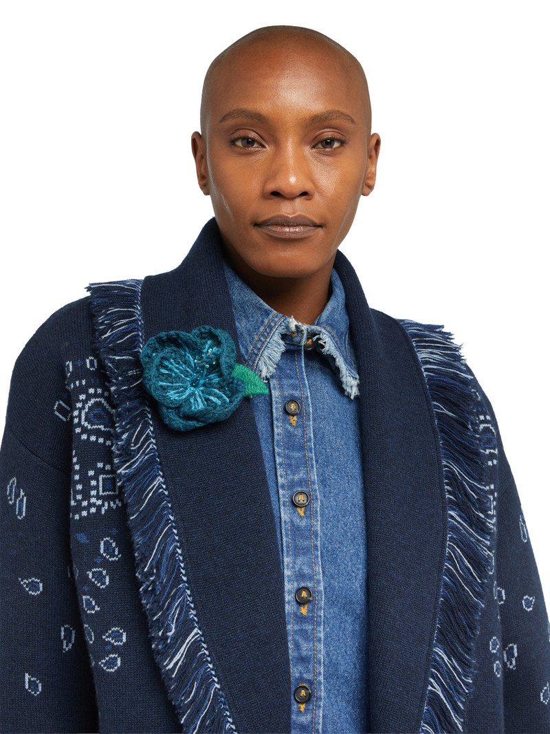 Alanui Hibiscus Embroidered Brooch outlook