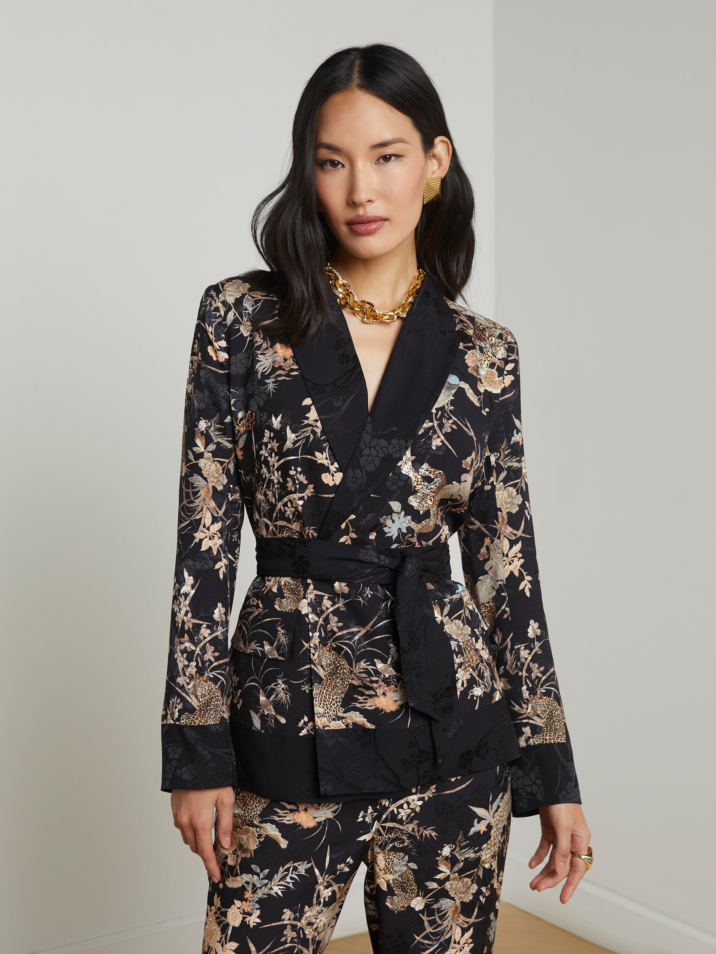 Jordana Satin Wrap Blazer - 2