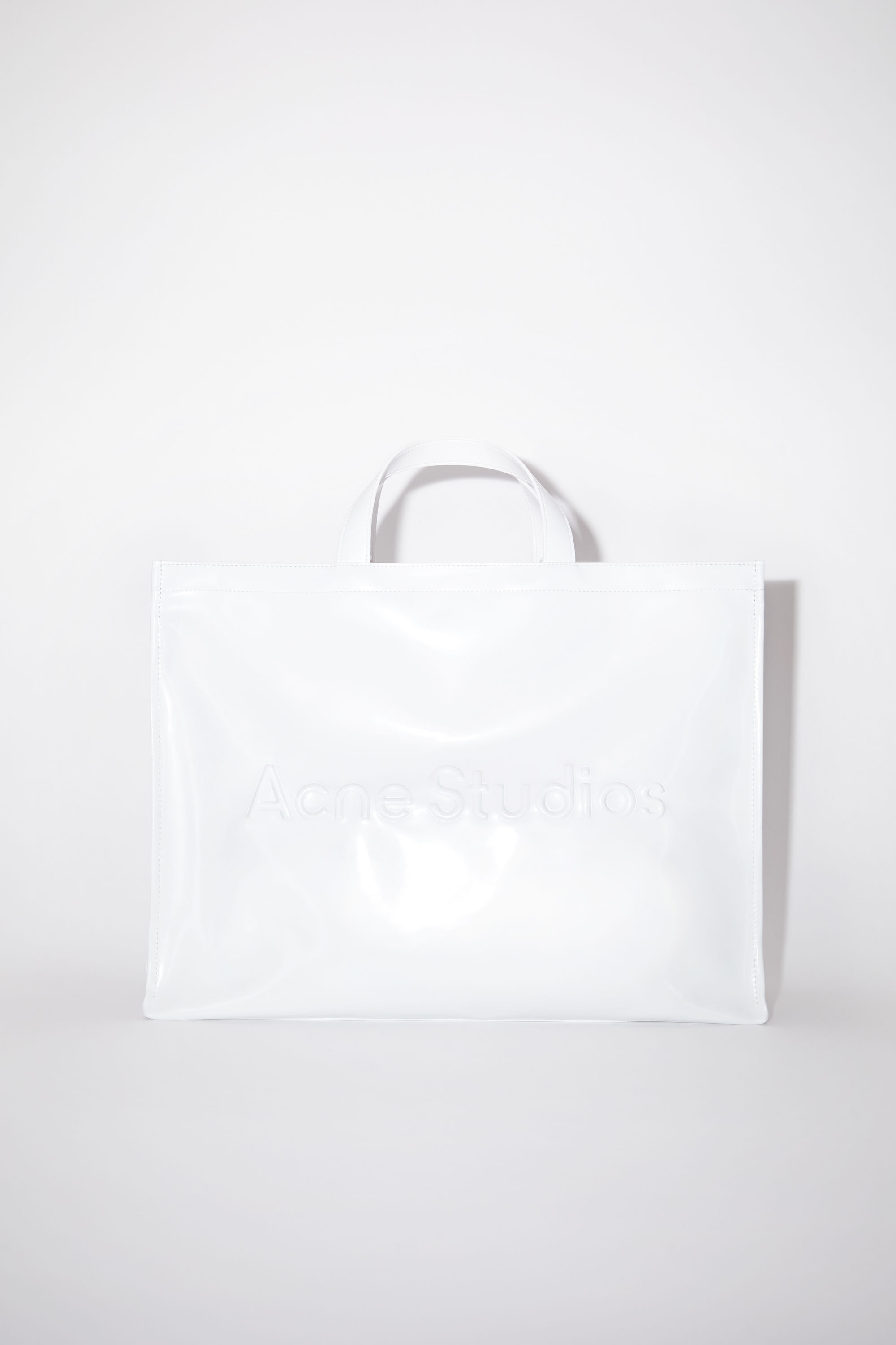 Logo shoulder tote bag - White - 1
