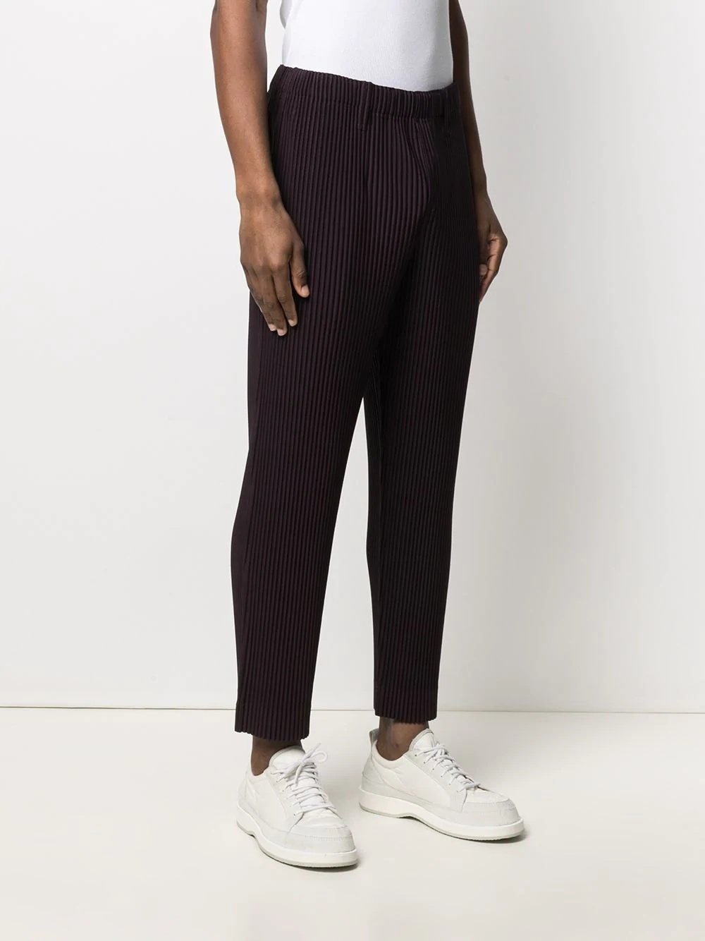 ribbed cropped trousers - 3