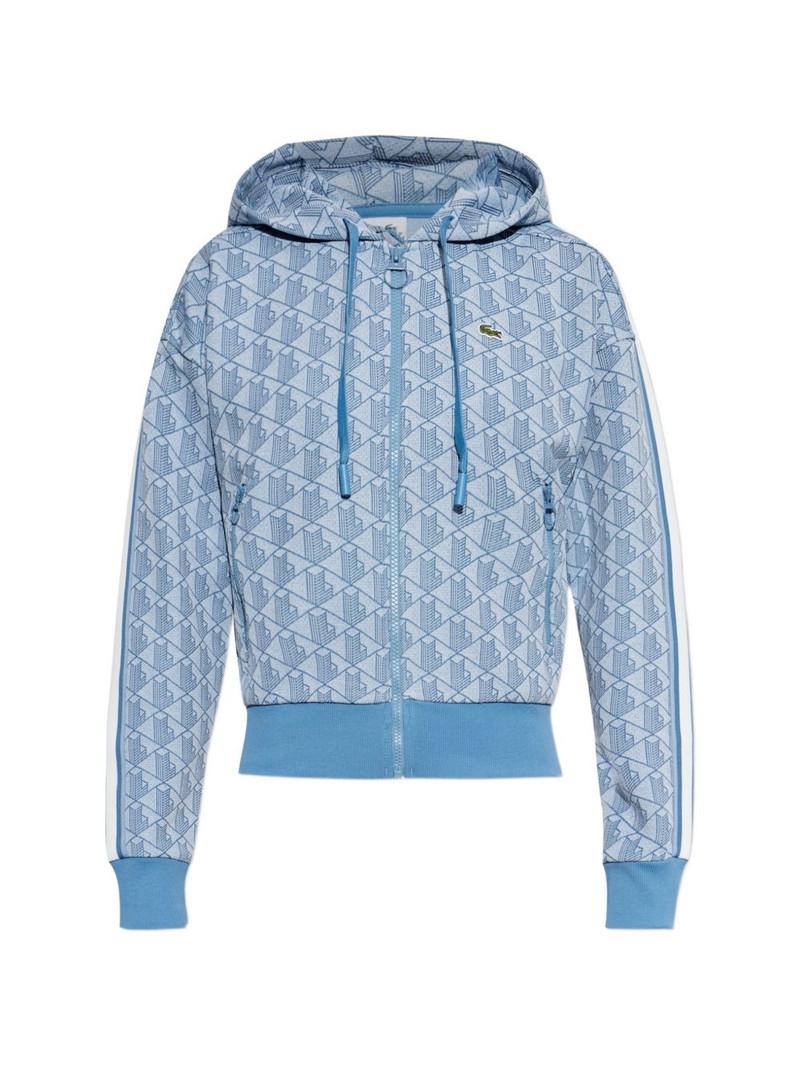 monogram-print zip-up hoodie 1