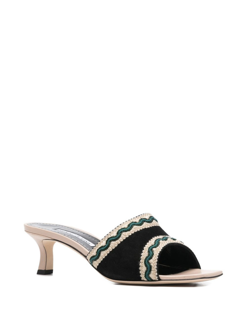 Manolo Blahnik 50mm Marebis embroidered sandals outlook