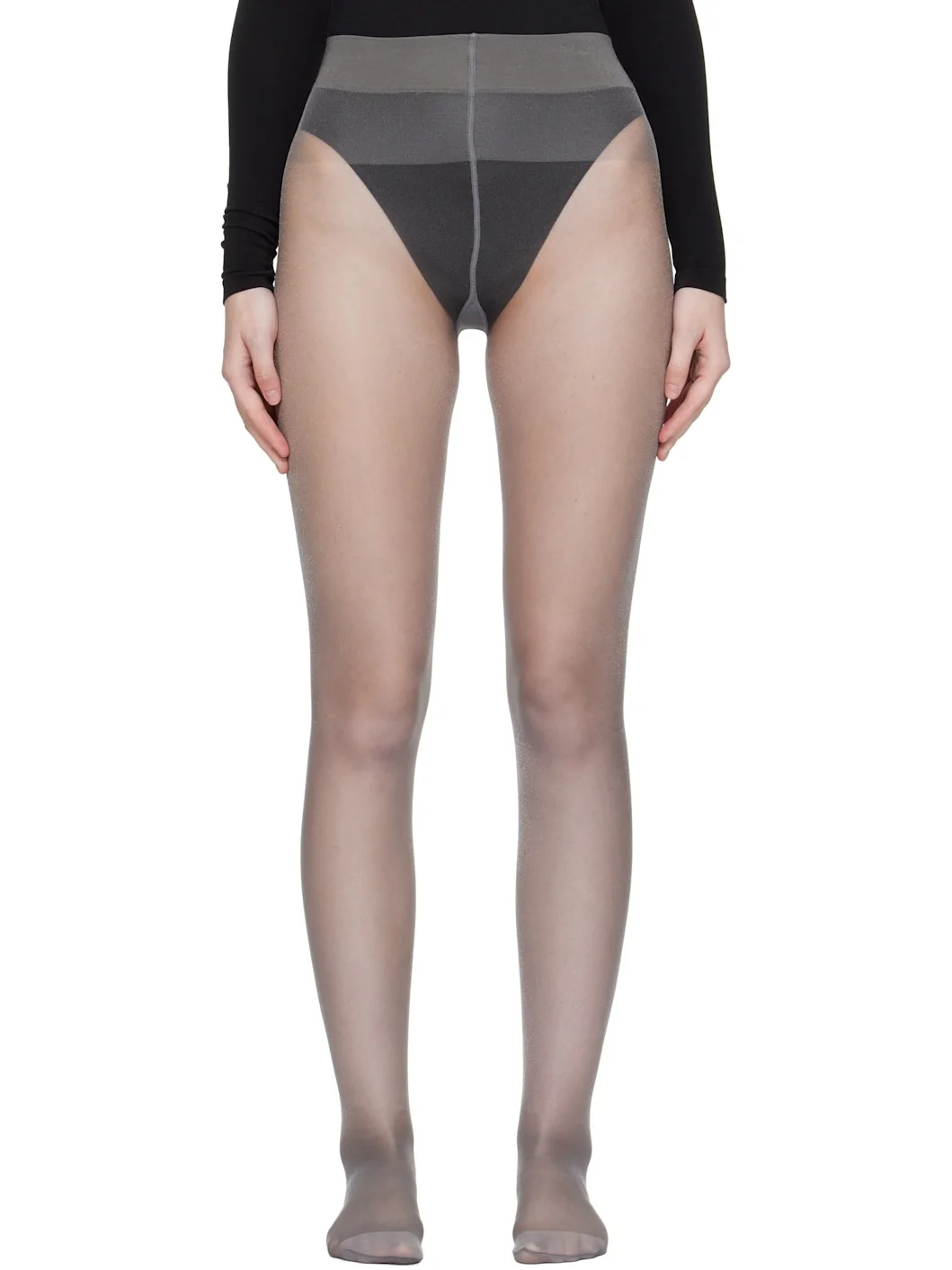 Gray Satin Touch 20 Tights - 1