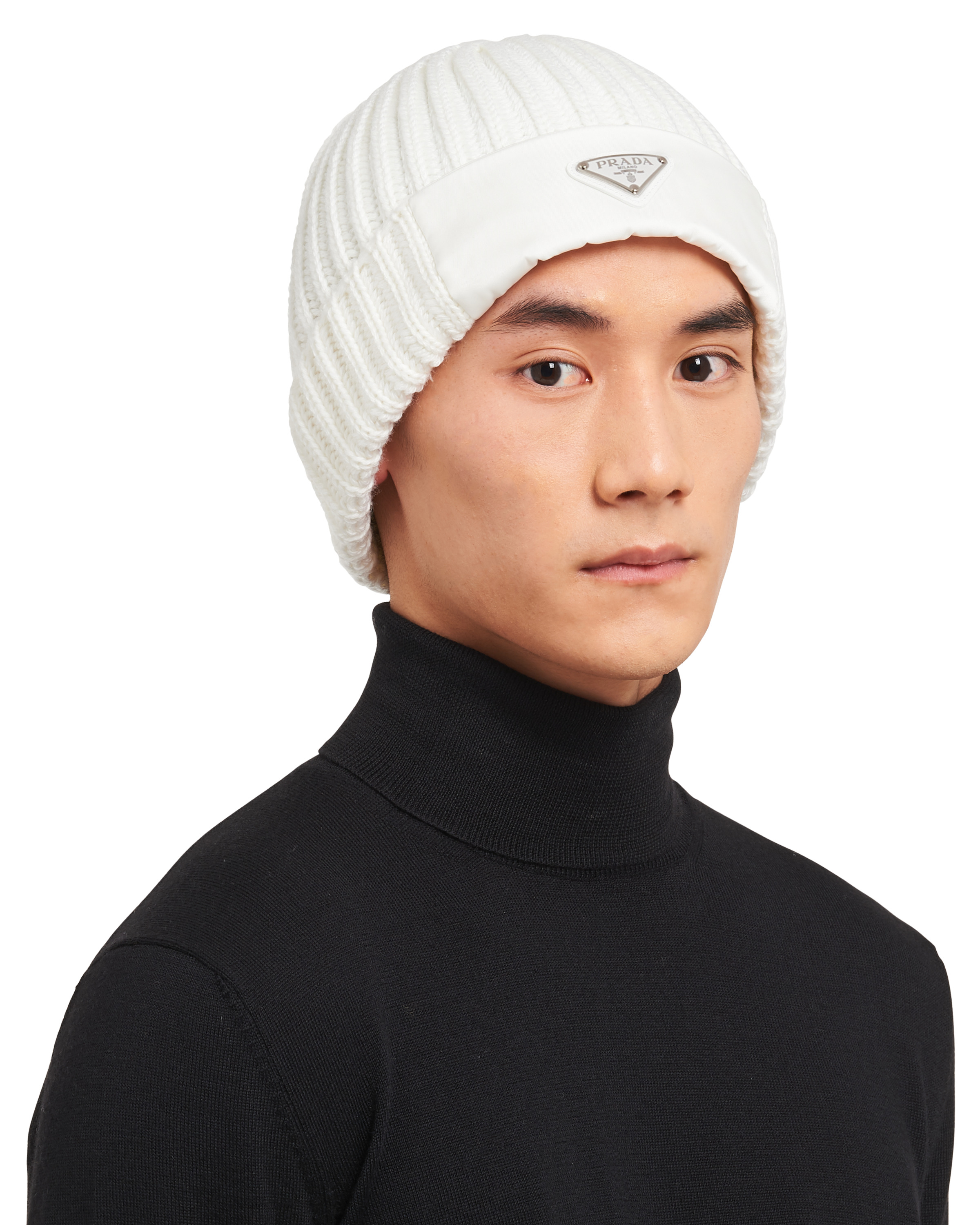 Re-Nylon gabardine and wool cap - 2